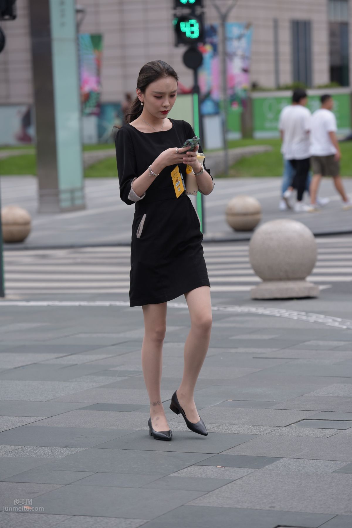 Mojing Street NO.163 Street Snap Black Dress Girl photo 24