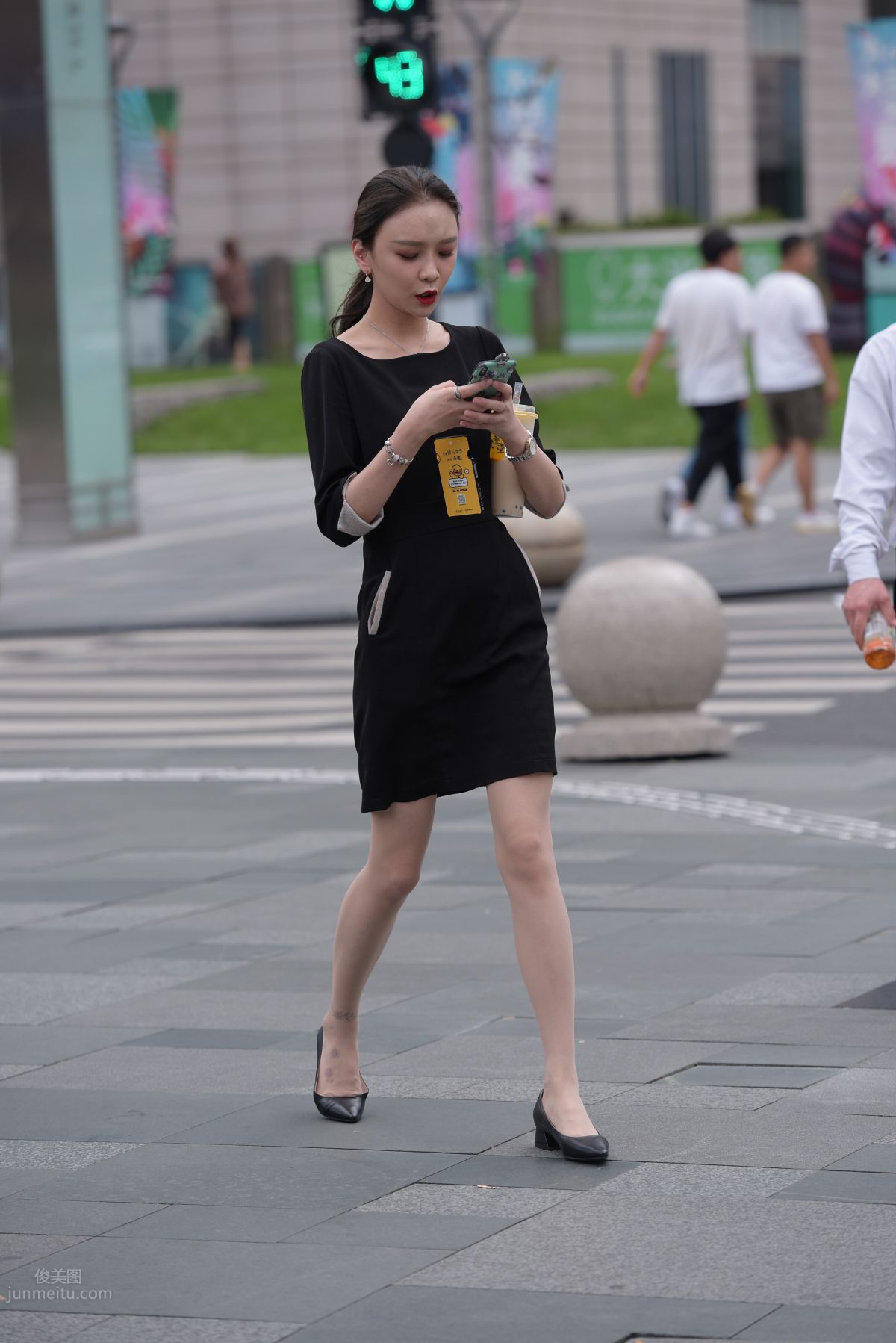 Mojing Street NO.163 Street Snap Black Dress Girl photo 25