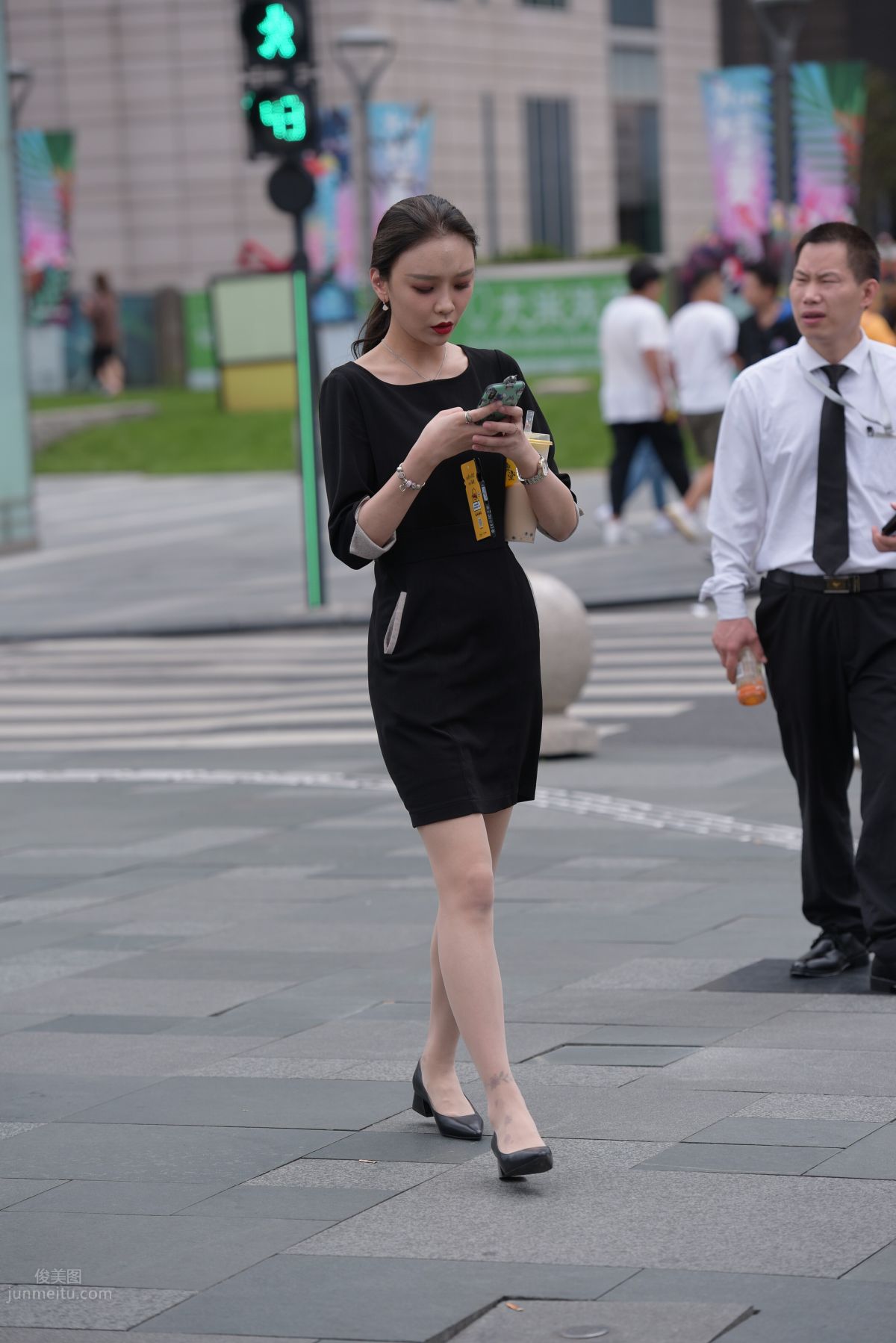 Mojing Street NO.163 Street Snap Black Dress Girl photo 26