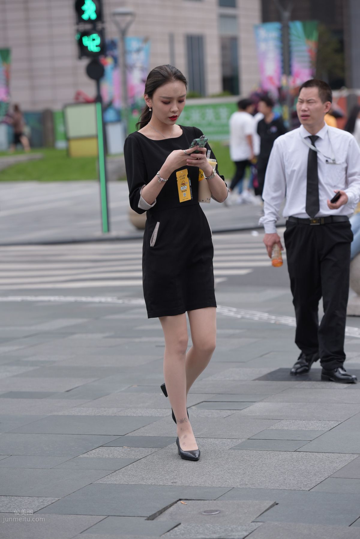 Mojing Street NO.163 Street Snap Black Dress Girl photo 27