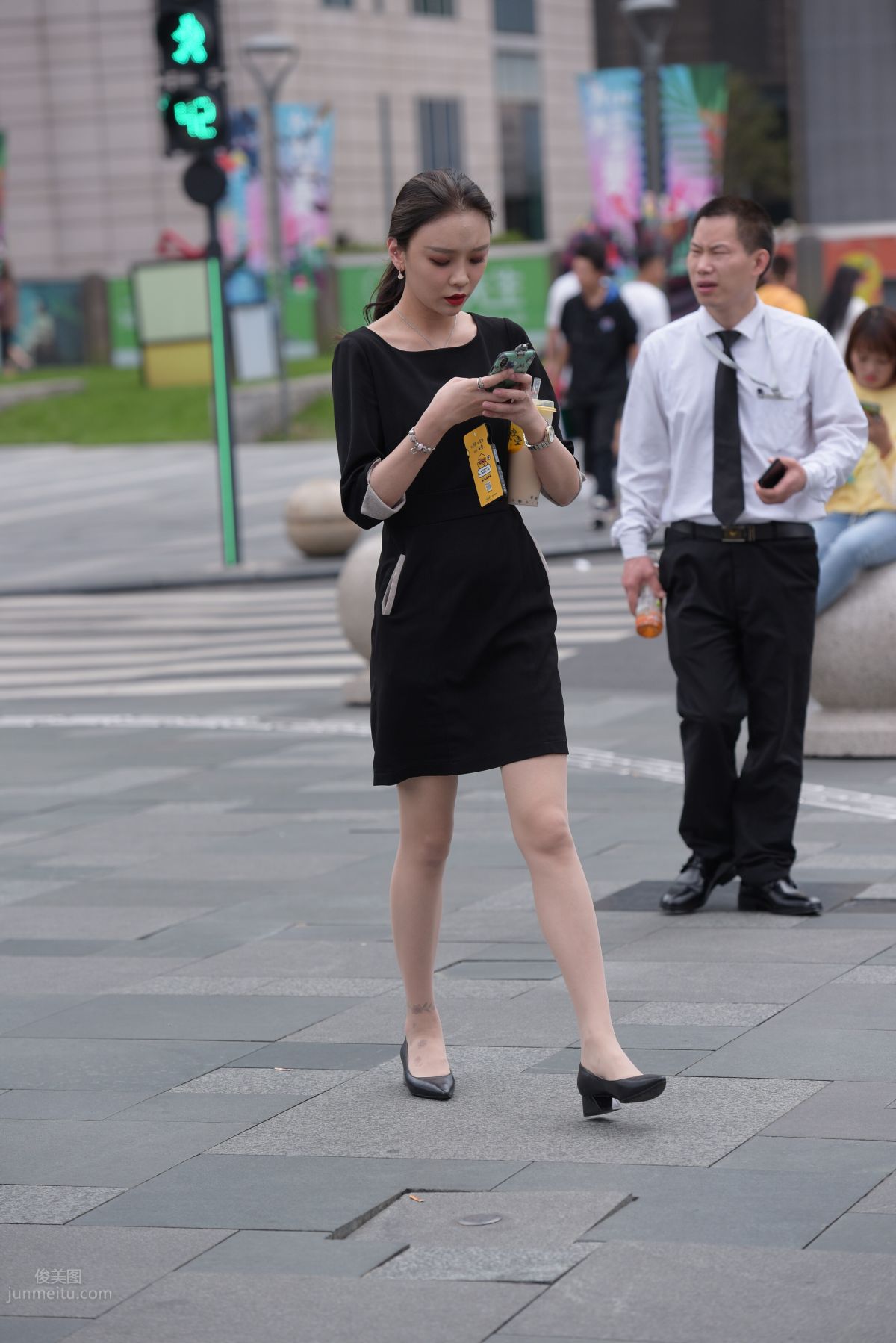 Mojing Street NO.163 Street Snap Black Dress Girl photo 28