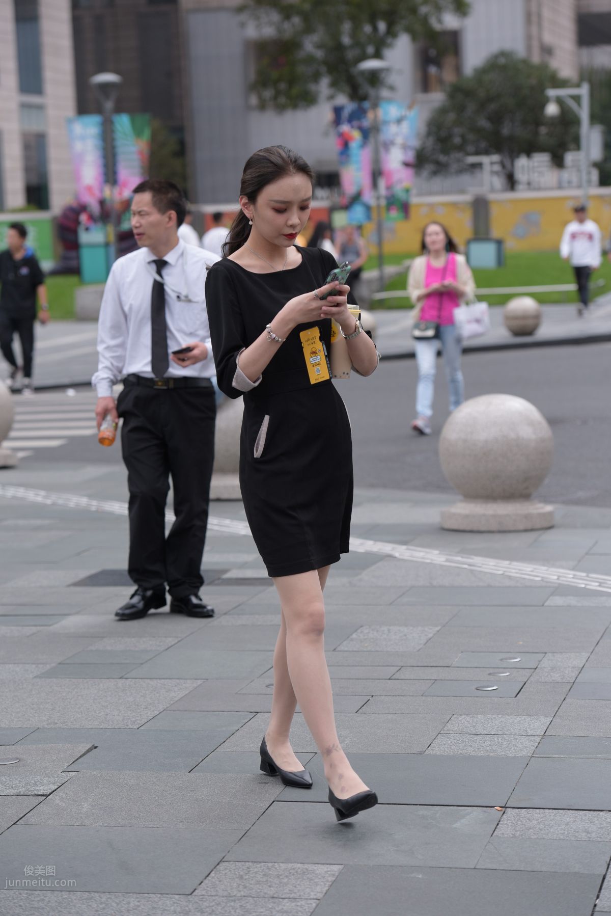 Mojing Street NO.163 Street Snap Black Dress Girl photo 35