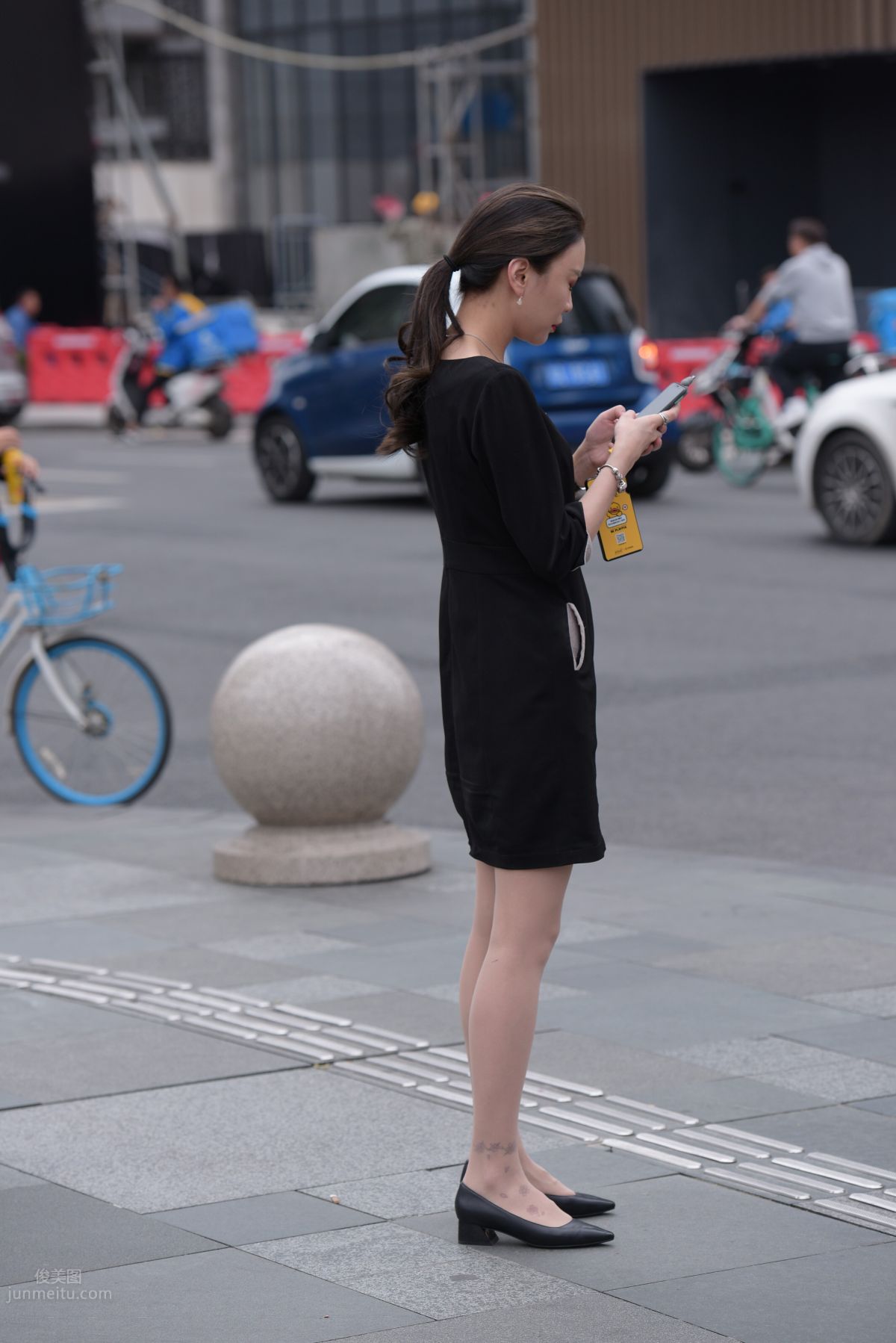 Mojing Street NO.163 Street Snap Black Dress Girl photo 38