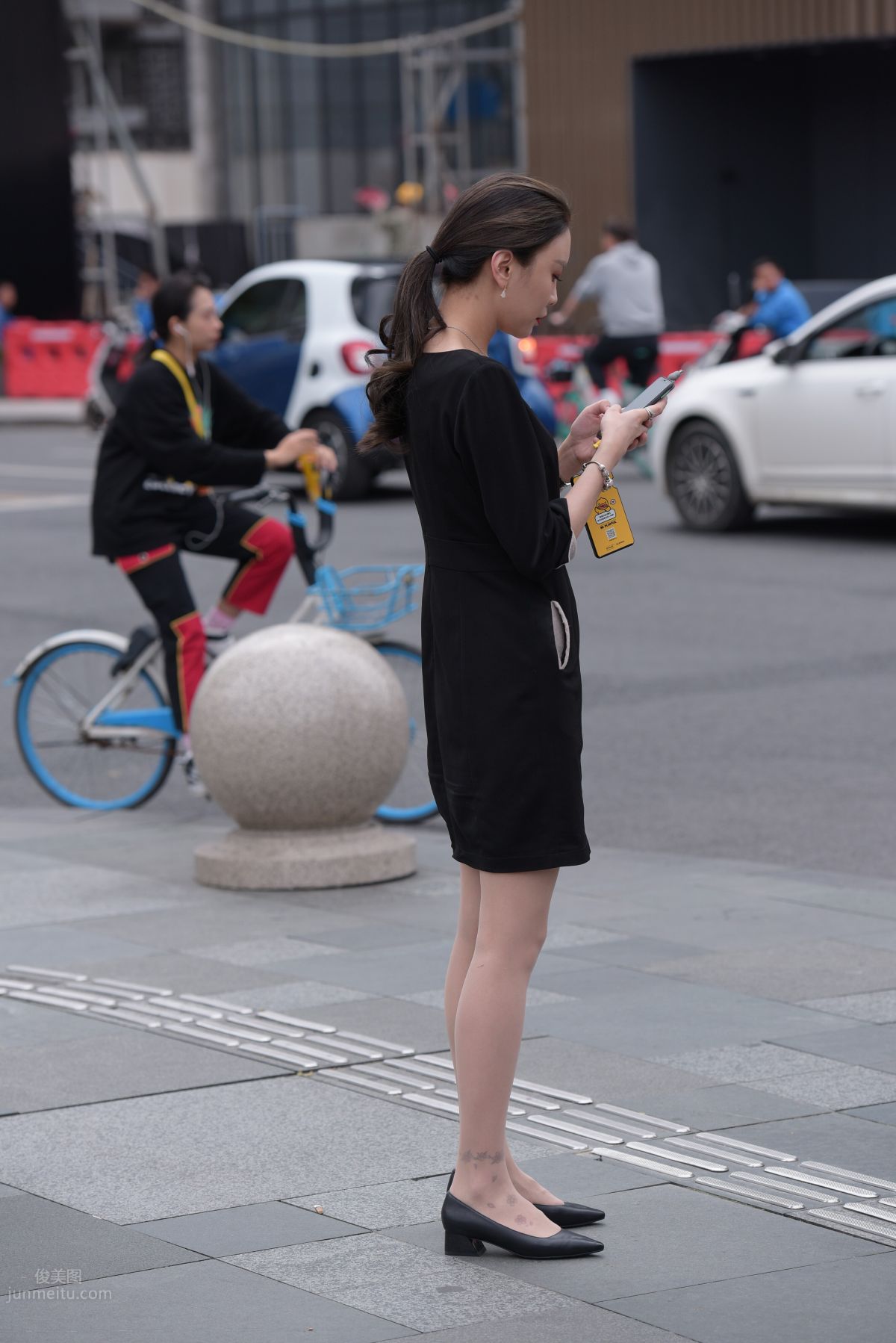 Mojing Street NO.163 Street Snap Black Dress Girl photo 39