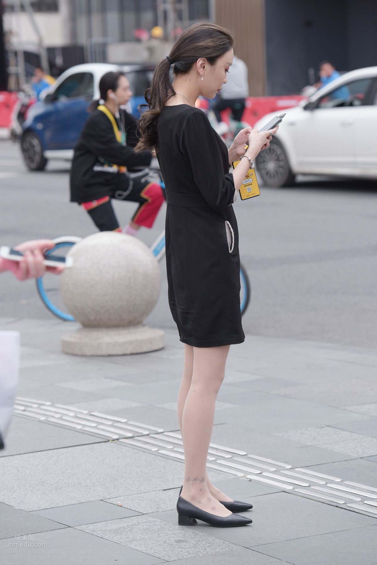 Mojing Street NO.163 Street Snap Black Dress Girl photo 40