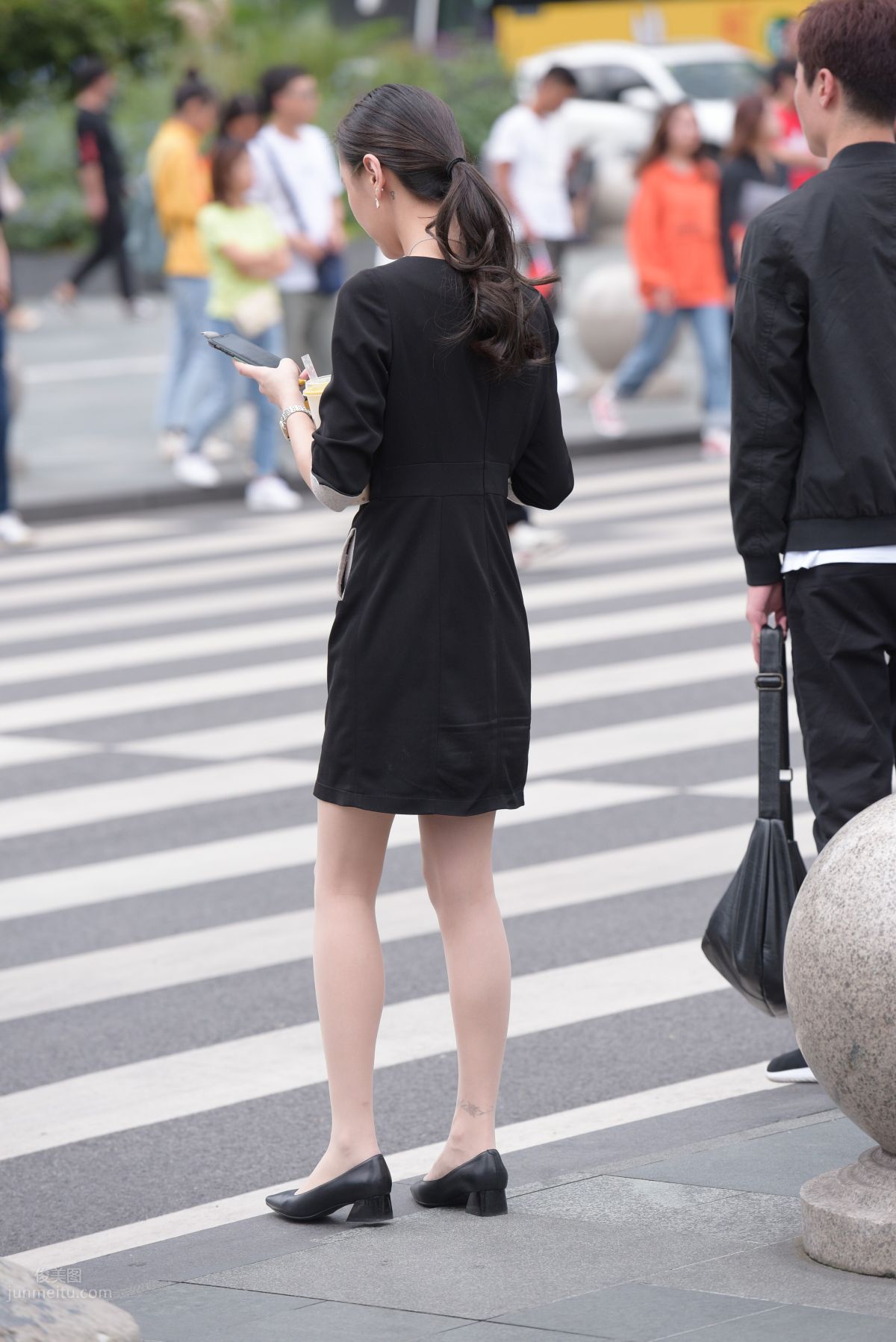 Mojing Street NO.163 Street Snap Black Dress Girl photo 44