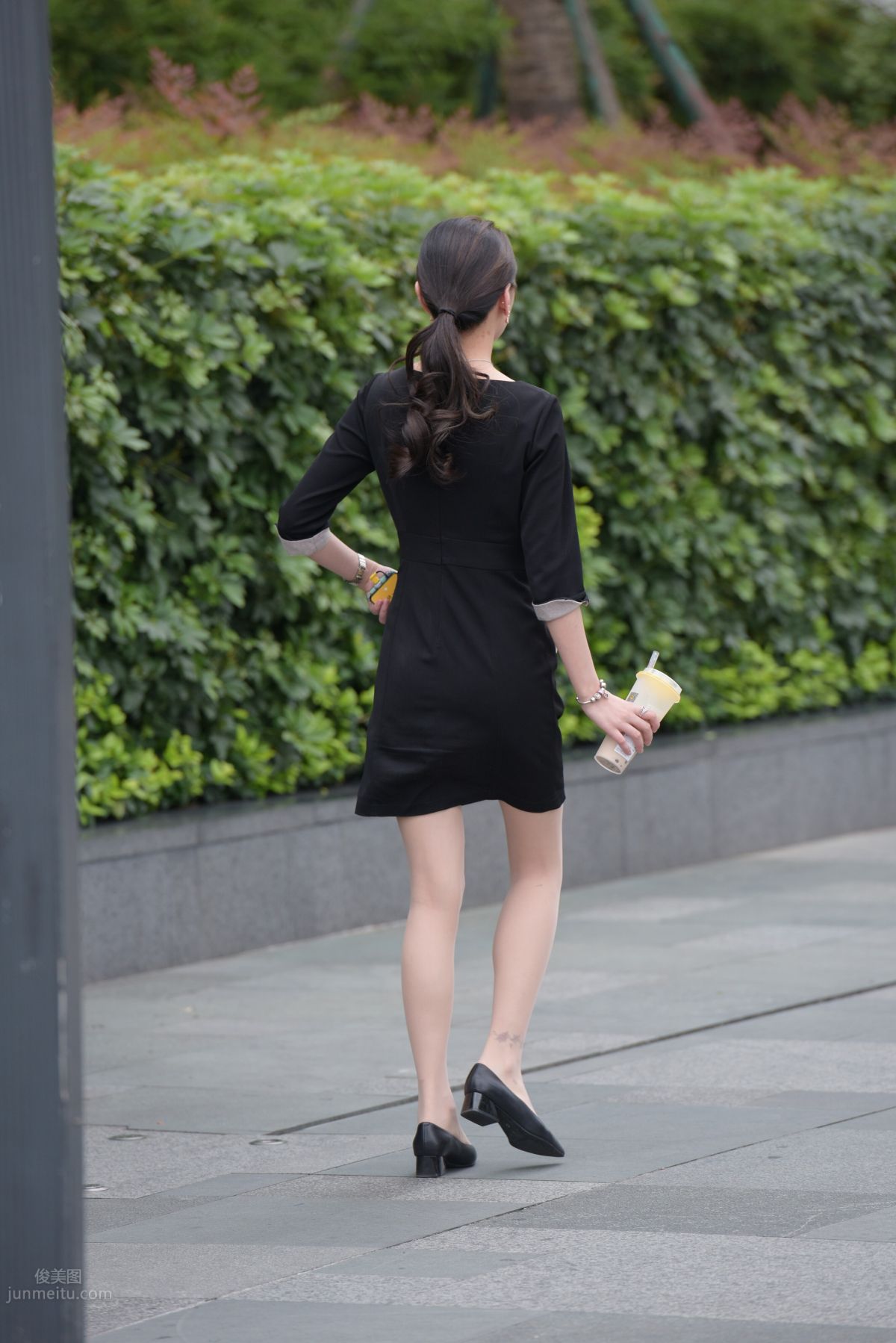 Mojing Street NO.163 Street Snap Black Dress Girl photo 47