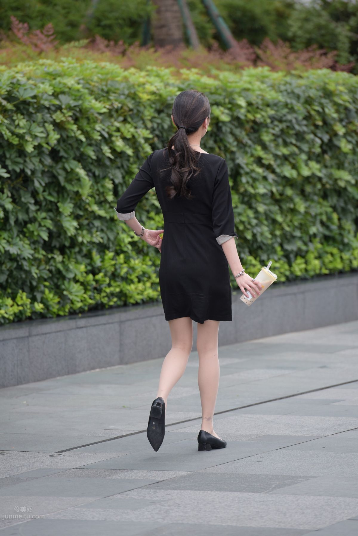 Mojing Street NO.163 Street Snap Black Dress Girl photo 49