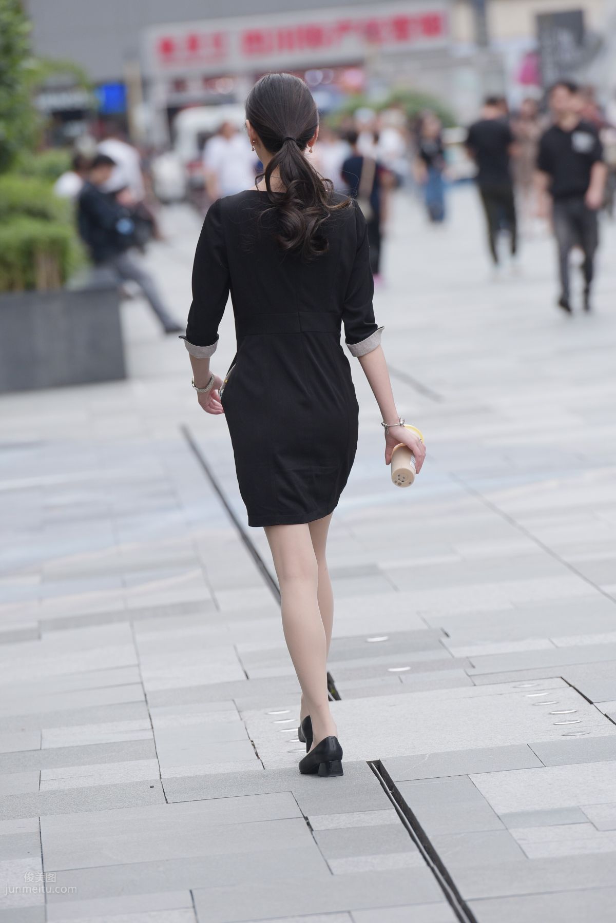 Mojing Street NO.163 Street Snap Black Dress Girl photo 58
