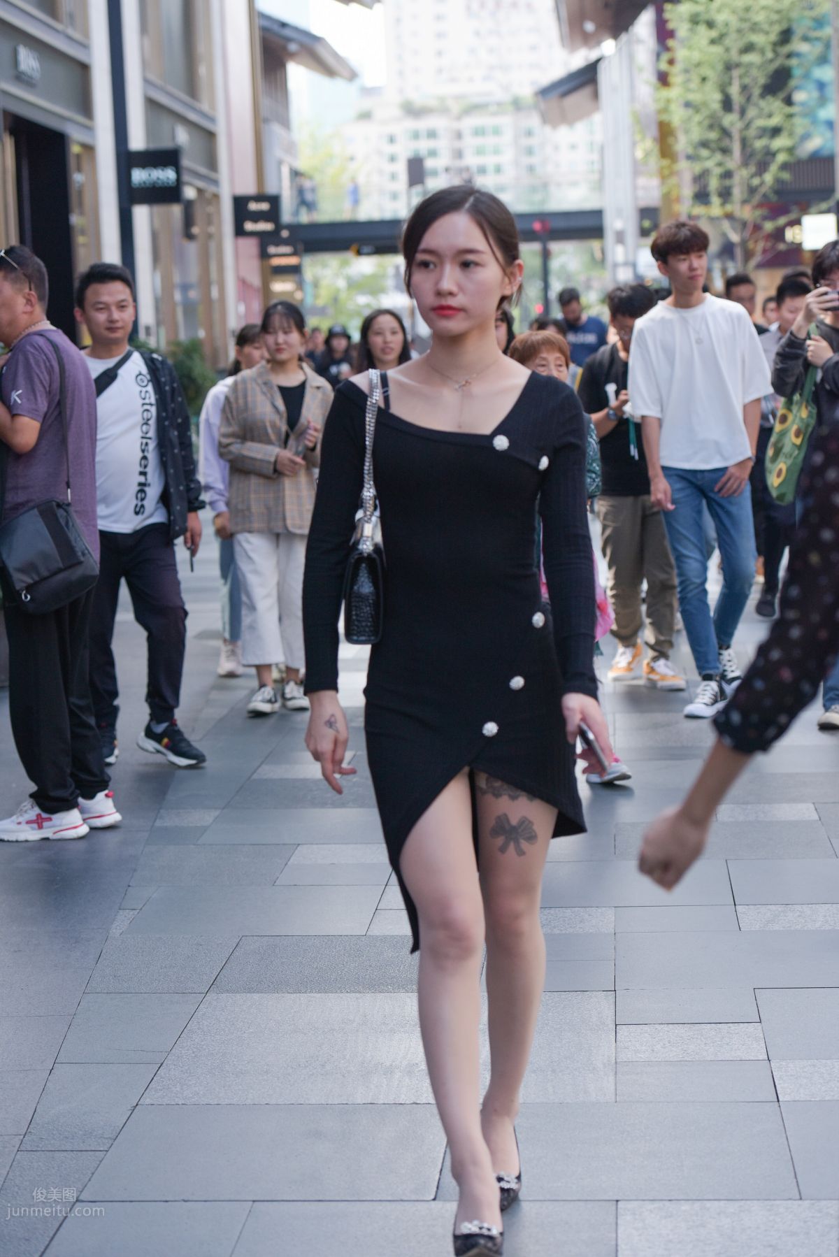 Mojing Street NO.163 Street Snap Black Dress Girl photo 59