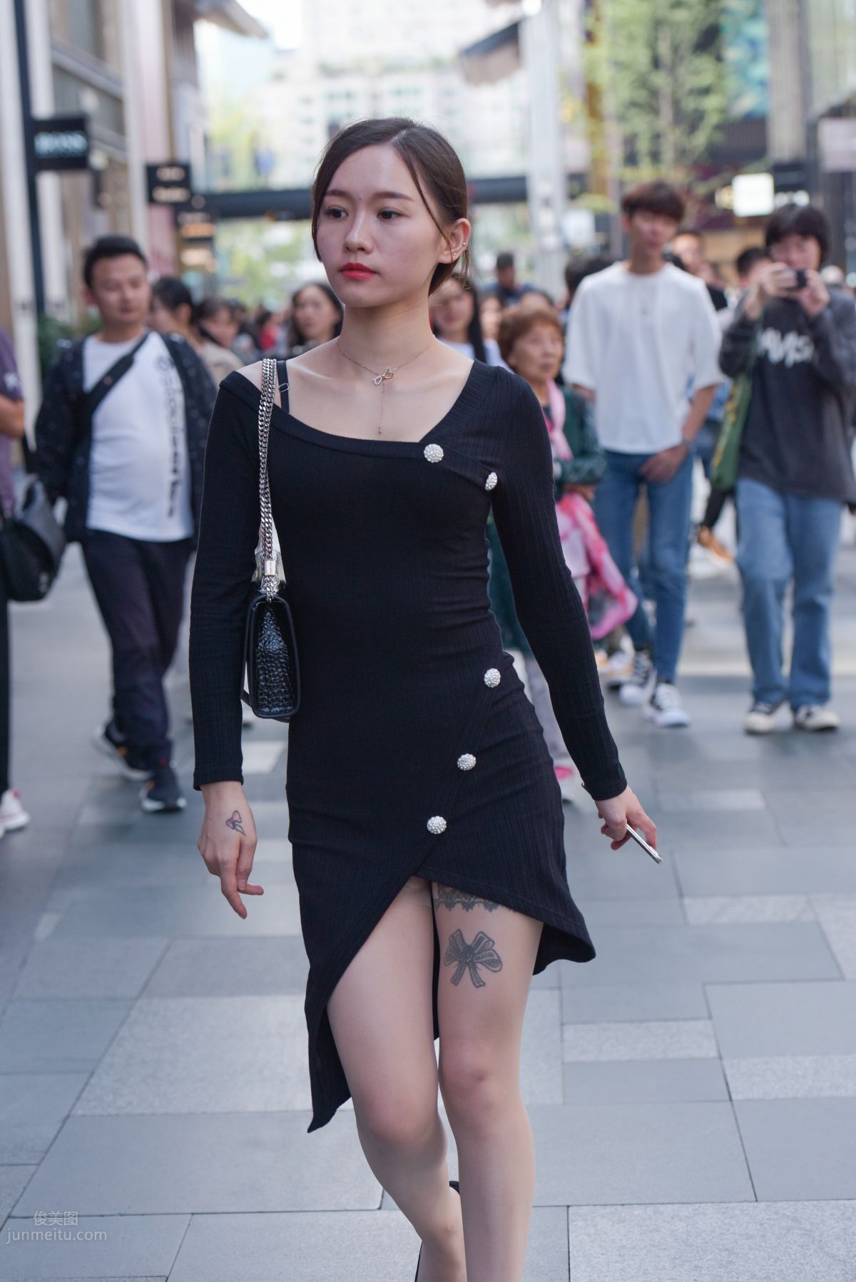 Mojing Street NO.163 Street Snap Black Dress Girl photo 62