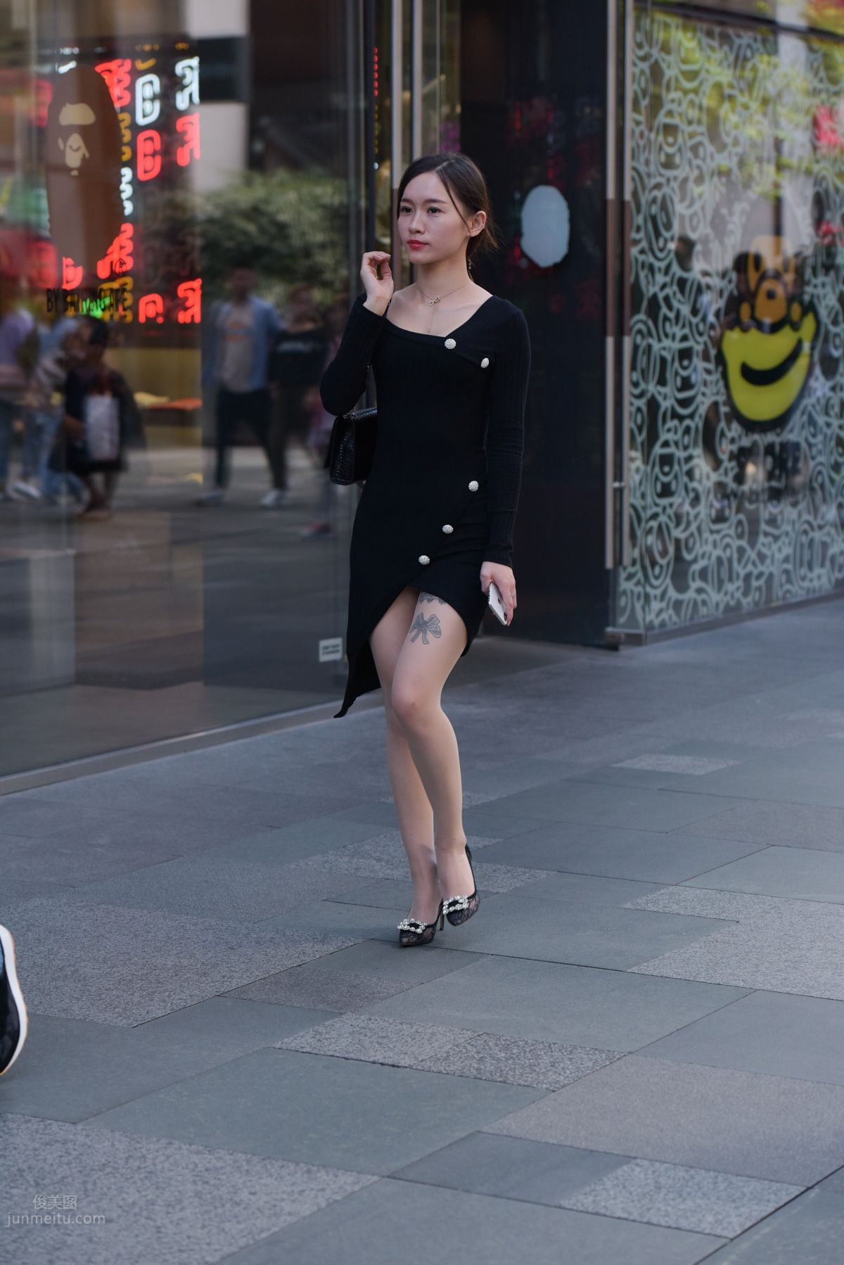 Mojing Street NO.163 Street Snap Black Dress Girl photo 64