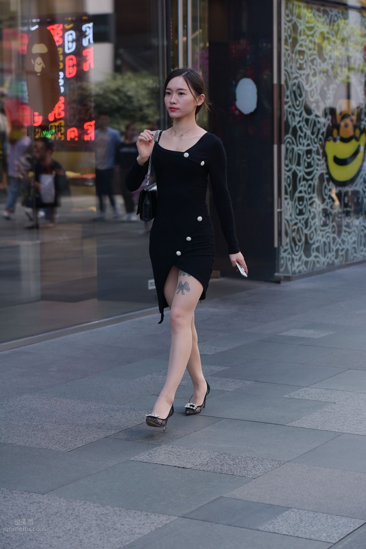 Mojing Street NO.163 Street Snap Black Dress Girl photo 65