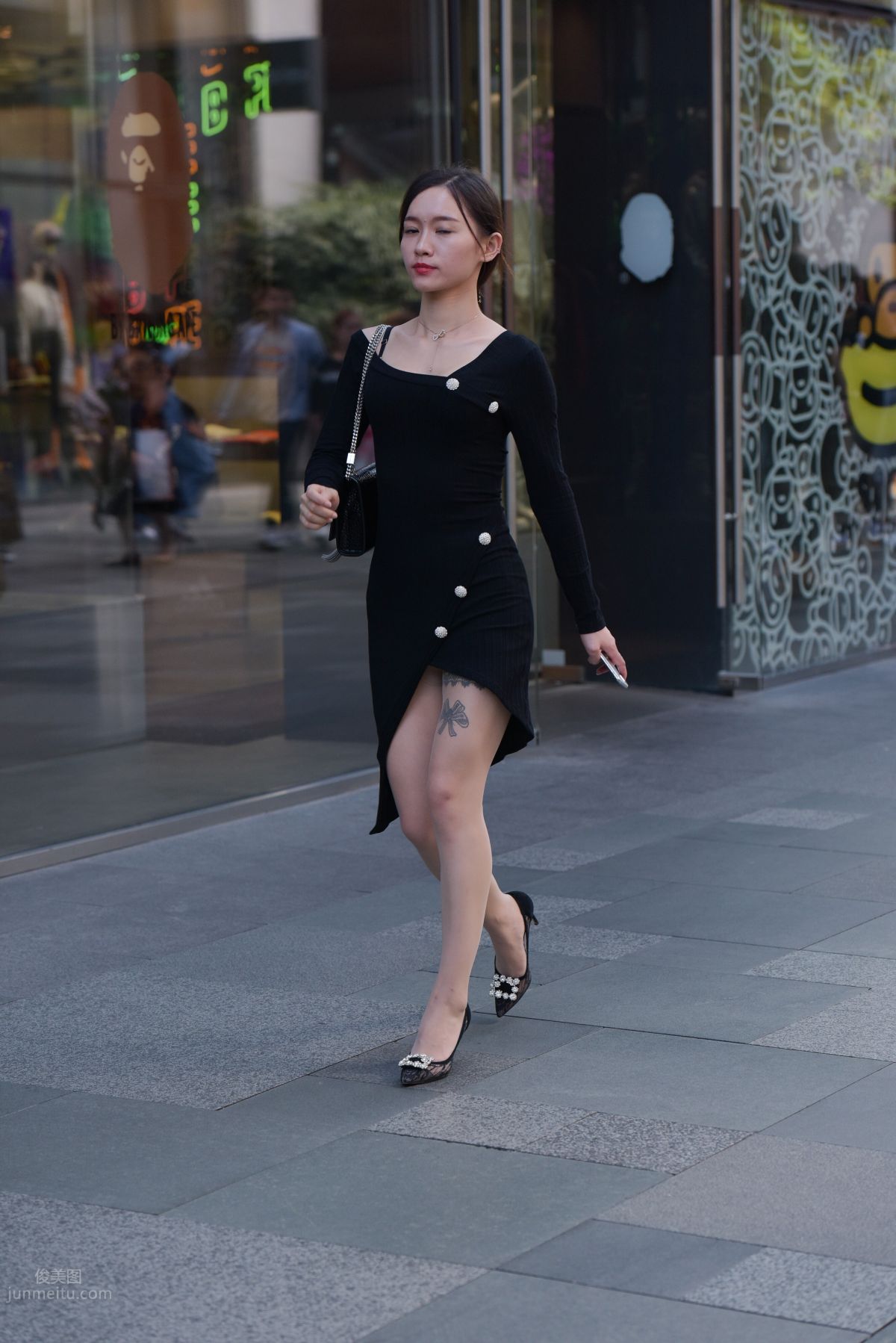 Mojing Street NO.163 Street Snap Black Dress Girl photo 66