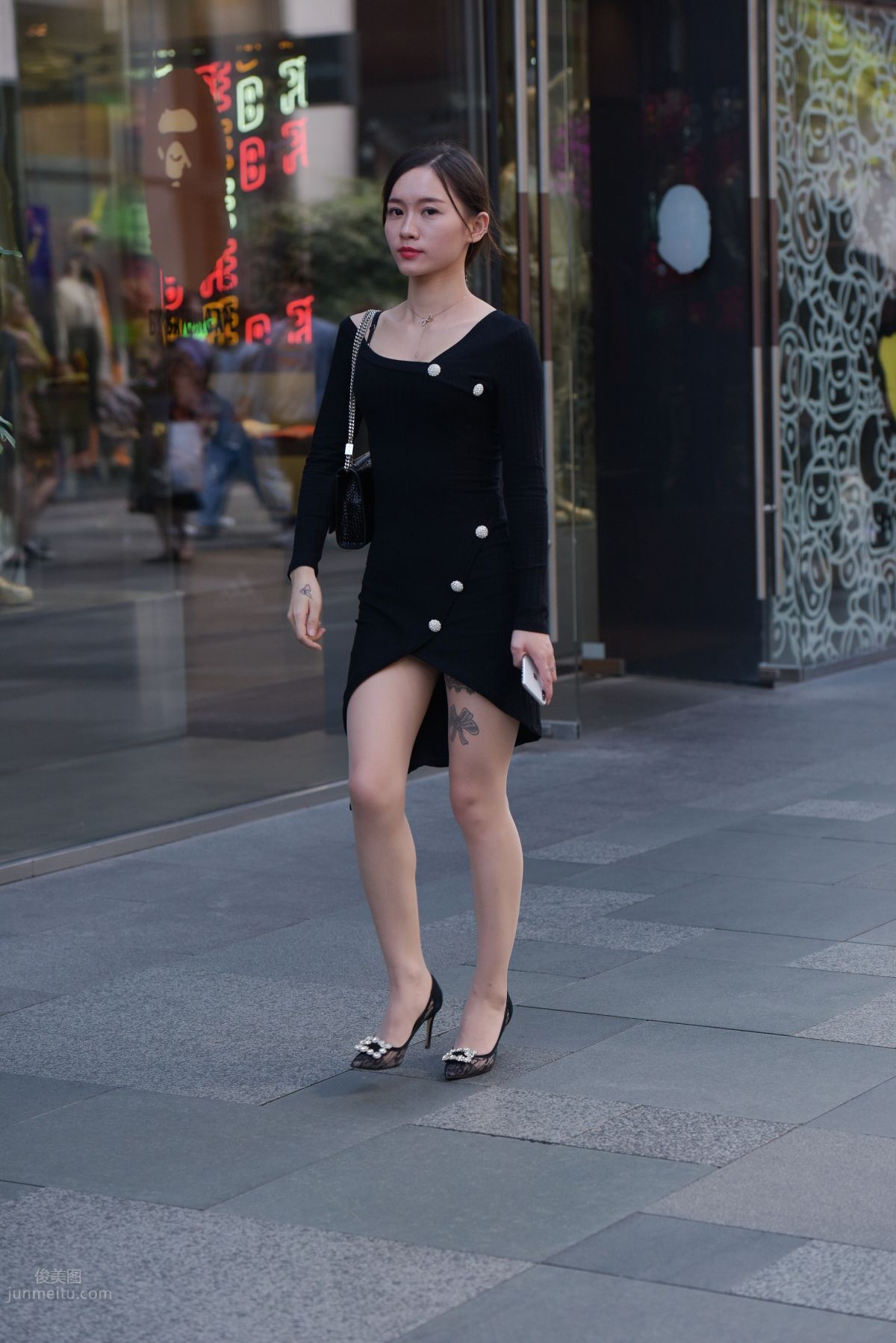 Mojing Street NO.163 Street Snap Black Dress Girl photo 67