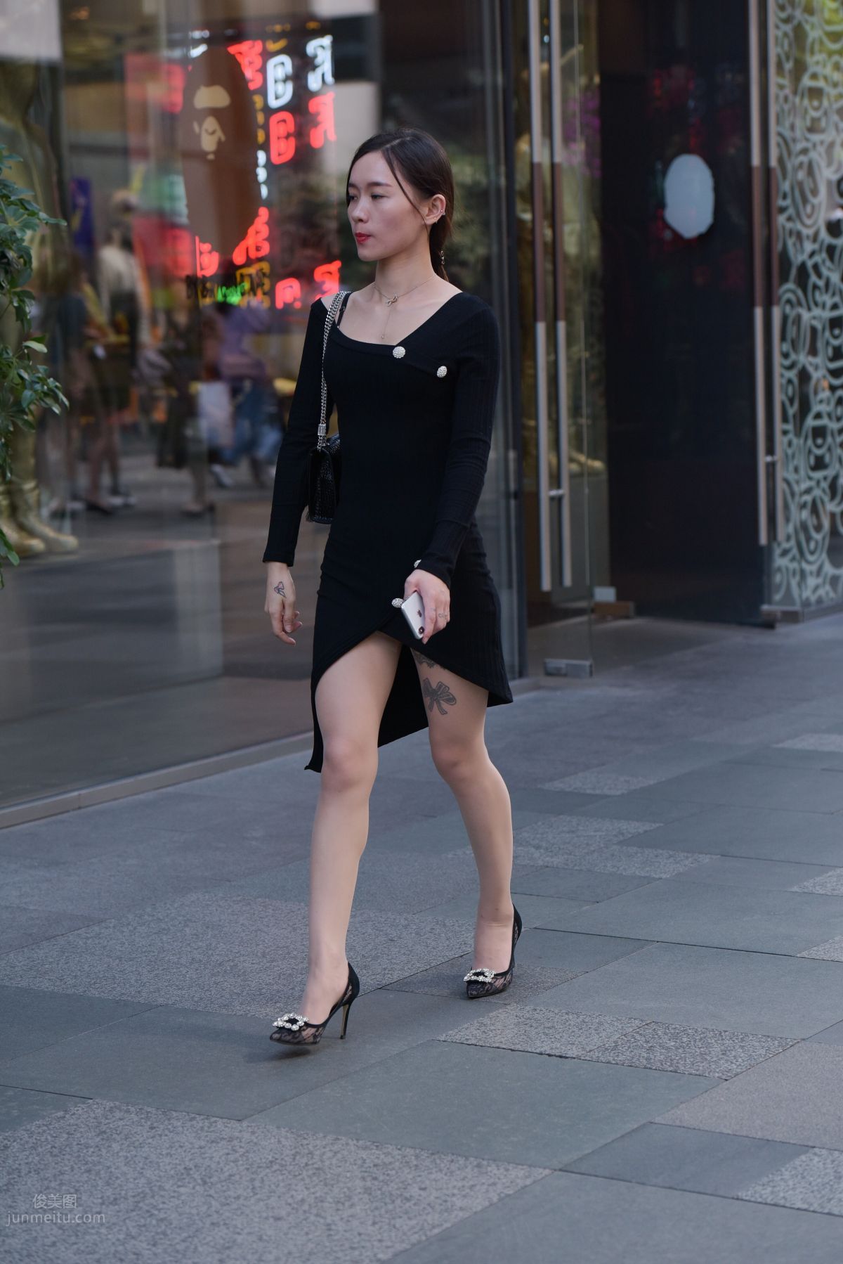 Mojing Street NO.163 Street Snap Black Dress Girl photo 68