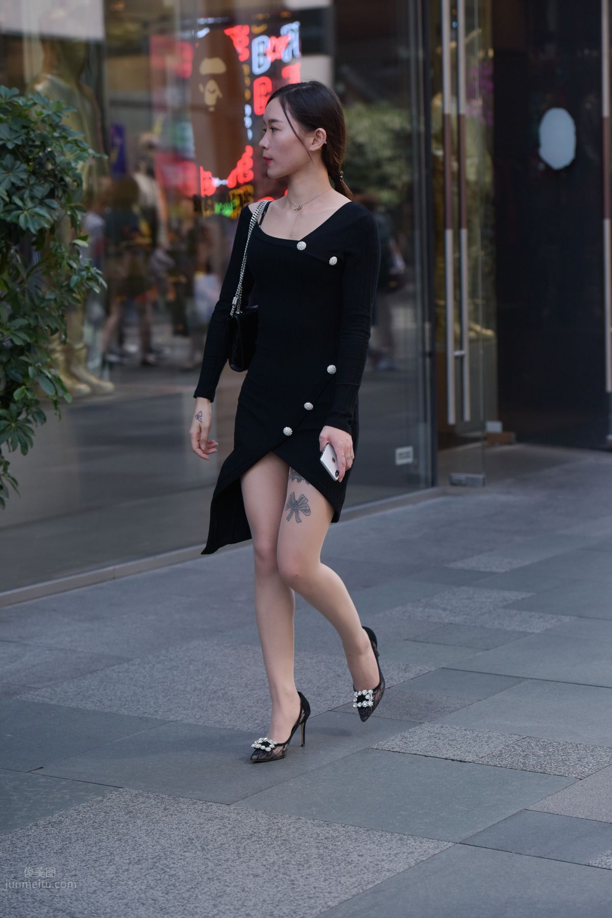 Mojing Street NO.163 Street Snap Black Dress Girl photo 69
