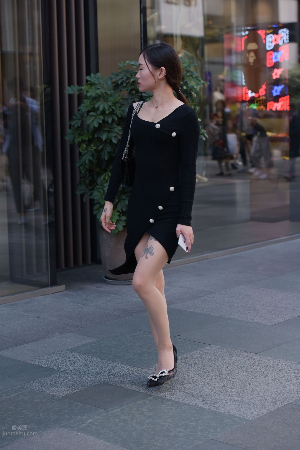 Mojing Street NO.163 Street Snap Black Dress Girl photo 74