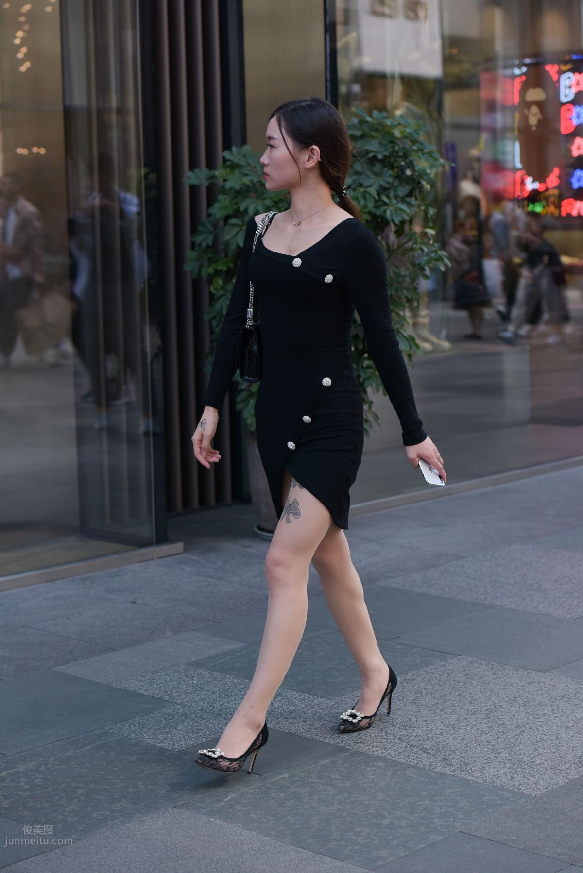 Mojing Street NO.163 Street Snap Black Dress Girl photo 75