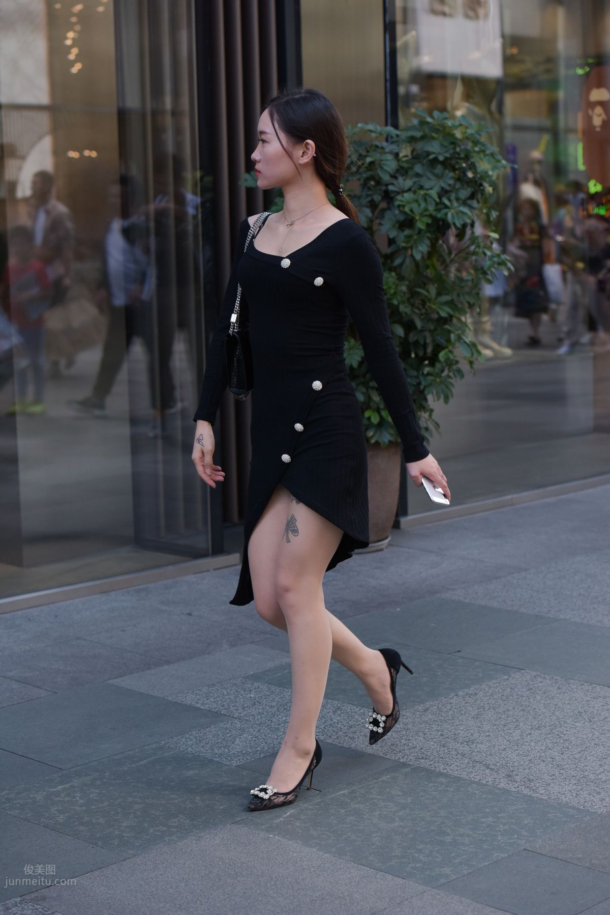 Mojing Street NO.163 Street Snap Black Dress Girl photo 76