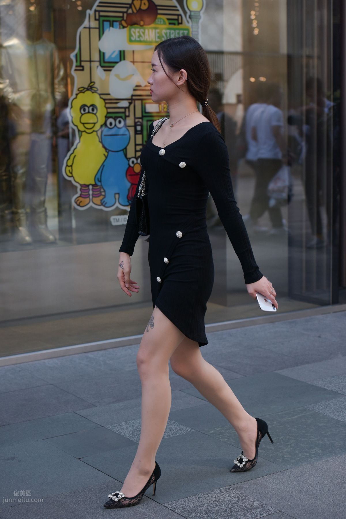 Mojing Street NO.163 Street Snap Black Dress Girl photo 79