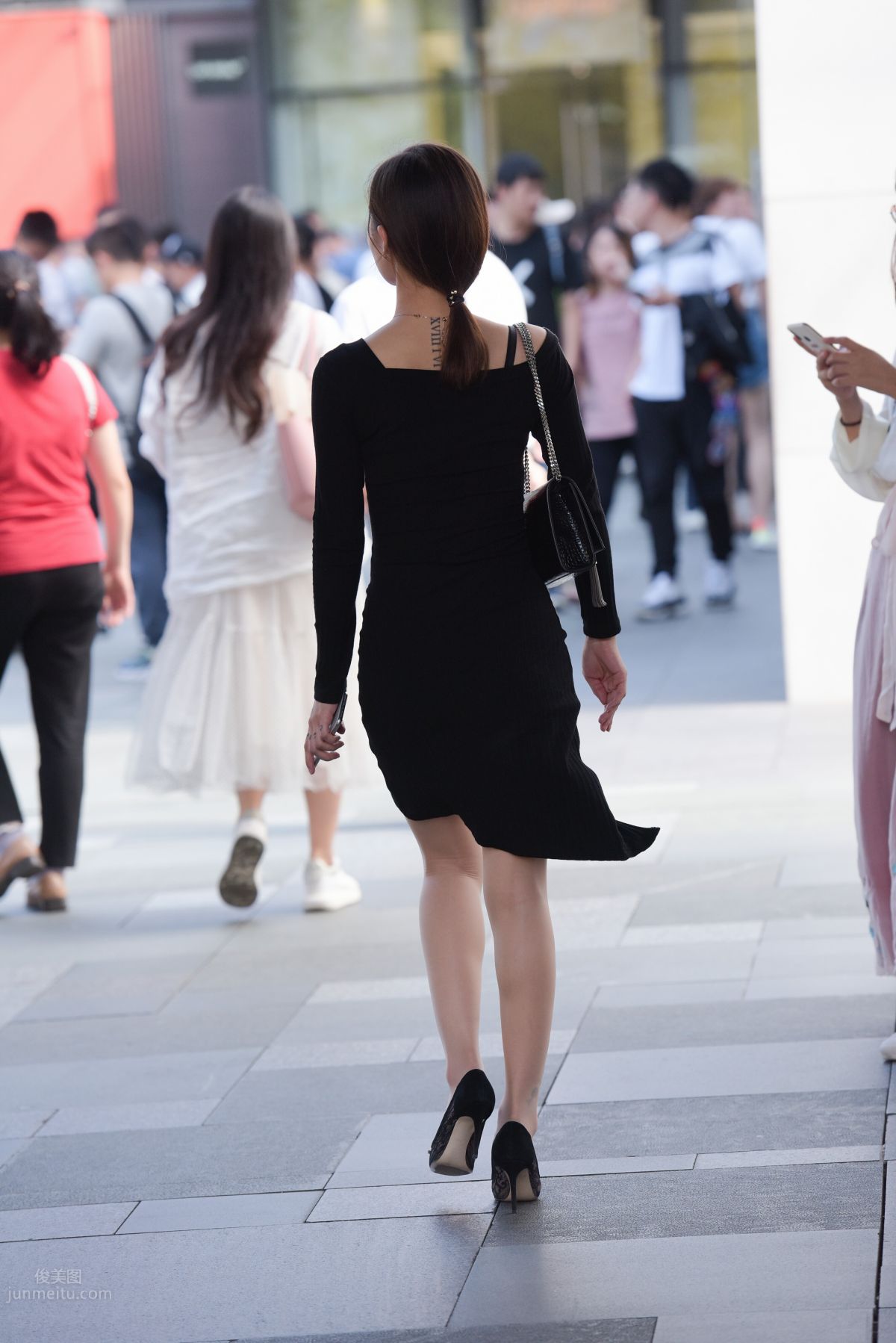 Mojing Street NO.163 Street Snap Black Dress Girl photo 98