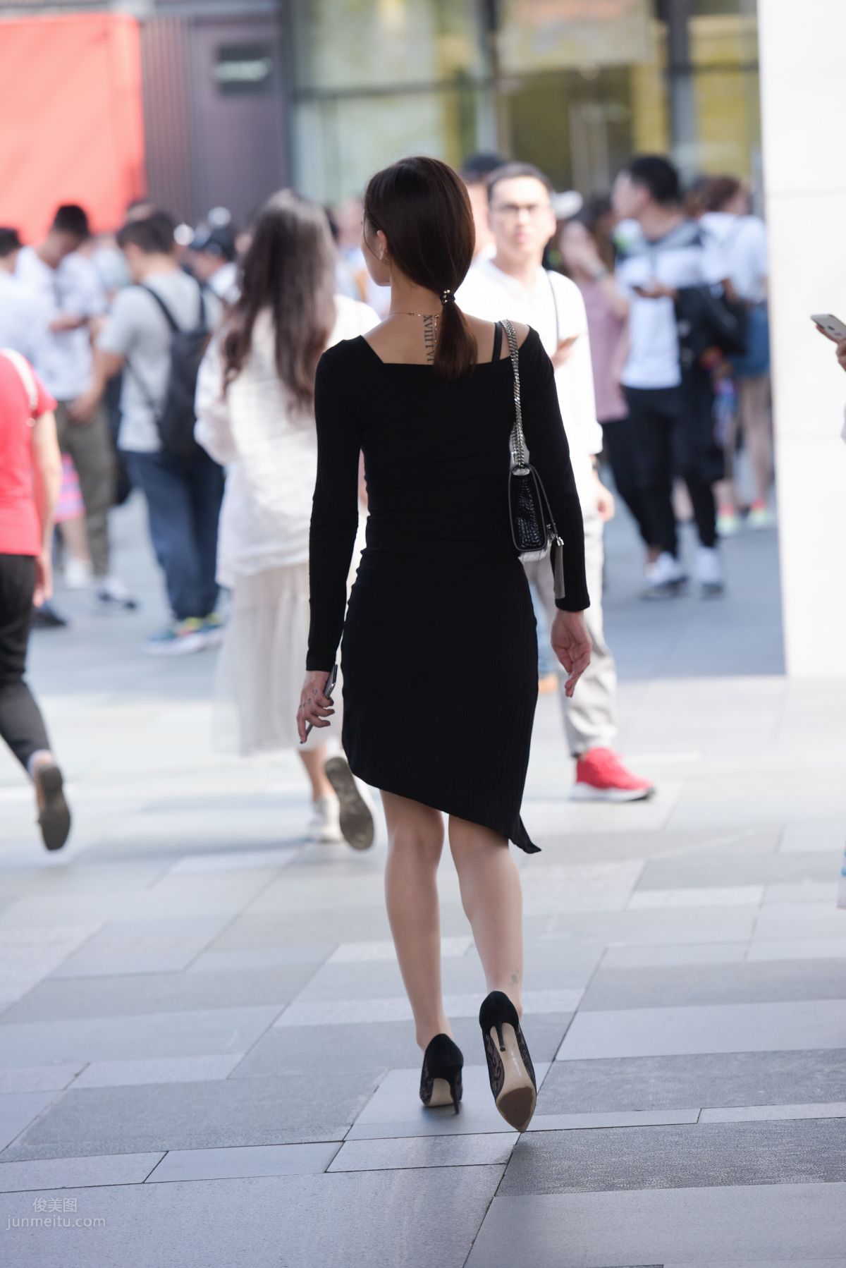 Mojing Street NO.163 Street Snap Black Dress Girl photo 100