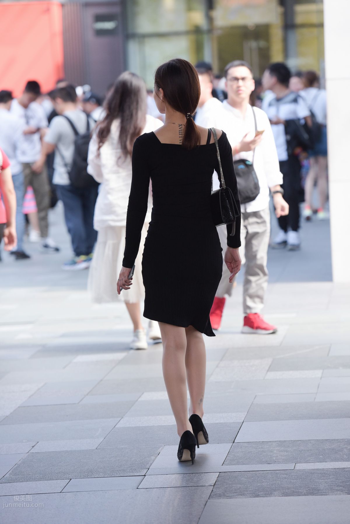 Mojing Street NO.163 Street Snap Black Dress Girl photo 101