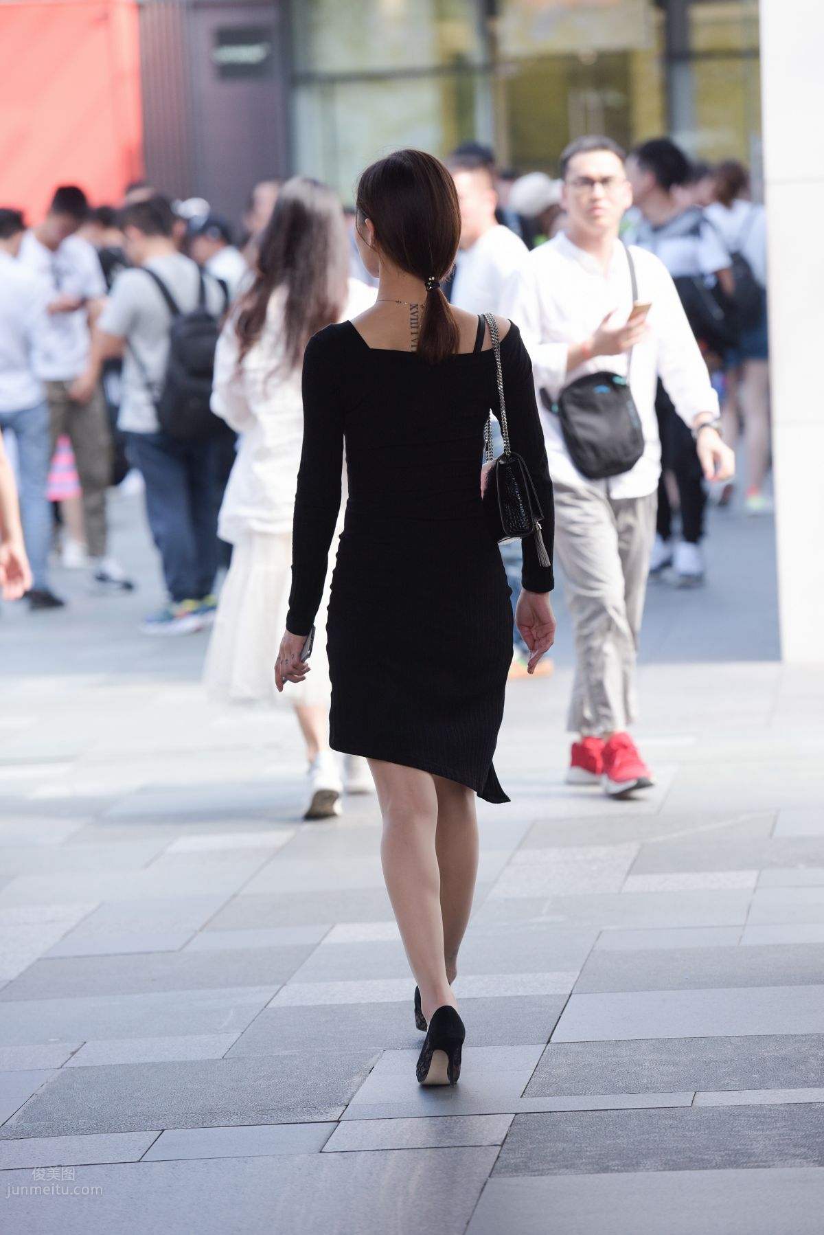 Mojing Street NO.163 Street Snap Black Dress Girl photo 102