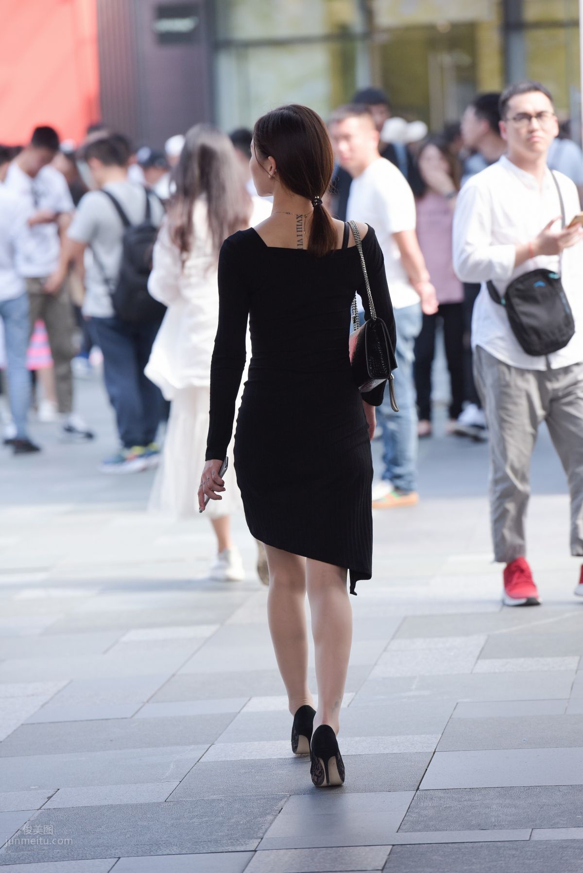 Mojing Street NO.163 Street Snap Black Dress Girl photo 103