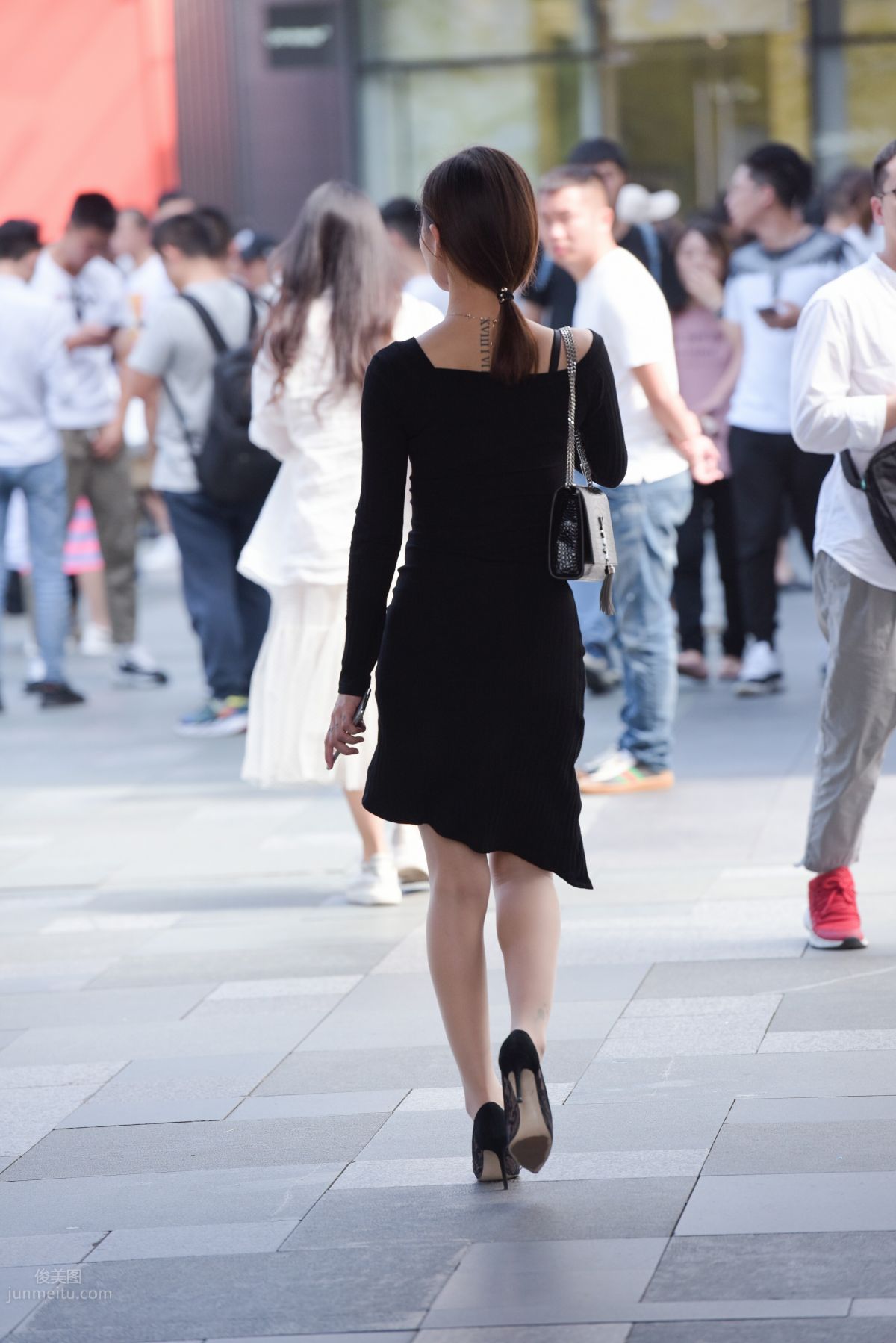Mojing Street NO.163 Street Snap Black Dress Girl photo 104