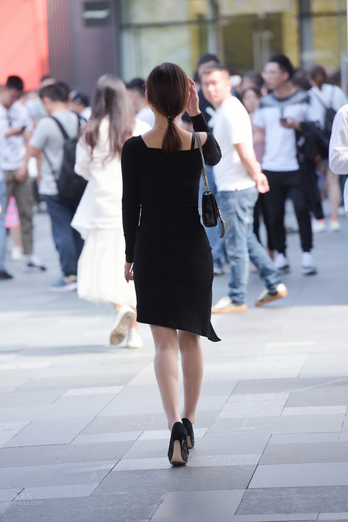 Mojing Street NO.163 Street Snap Black Dress Girl photo 106
