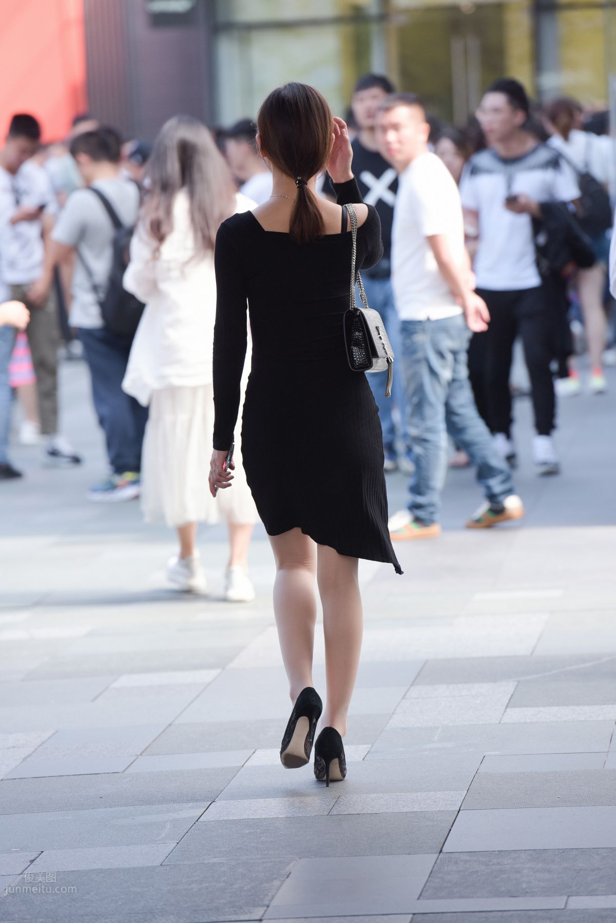 Mojing Street NO.163 Street Snap Black Dress Girl photo 107