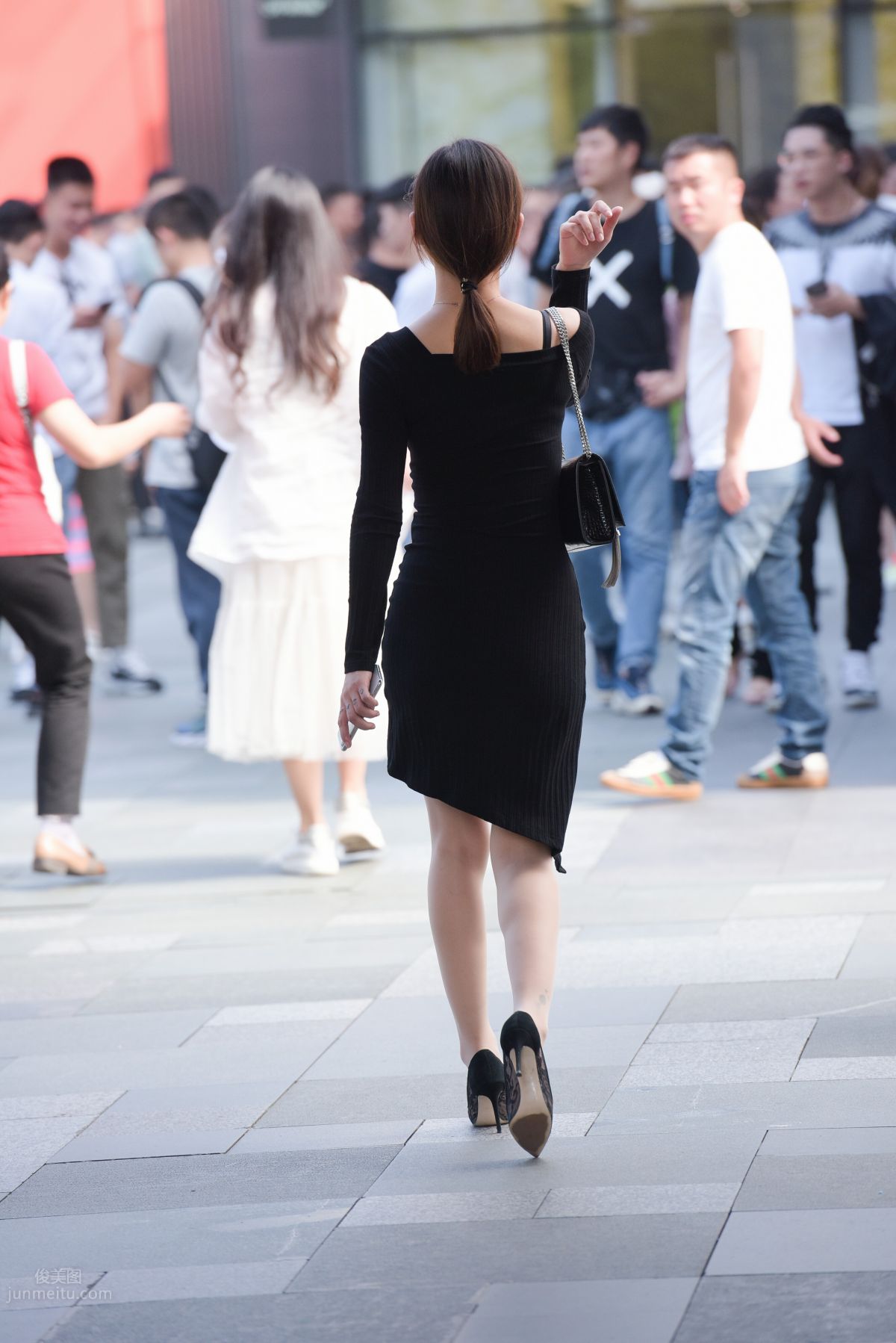 Mojing Street NO.163 Street Snap Black Dress Girl photo 108
