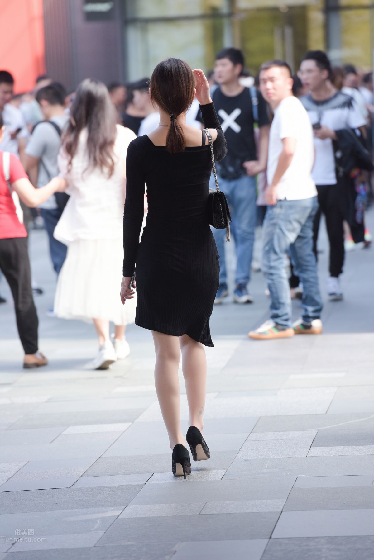 Mojing Street NO.163 Street Snap Black Dress Girl photo 109