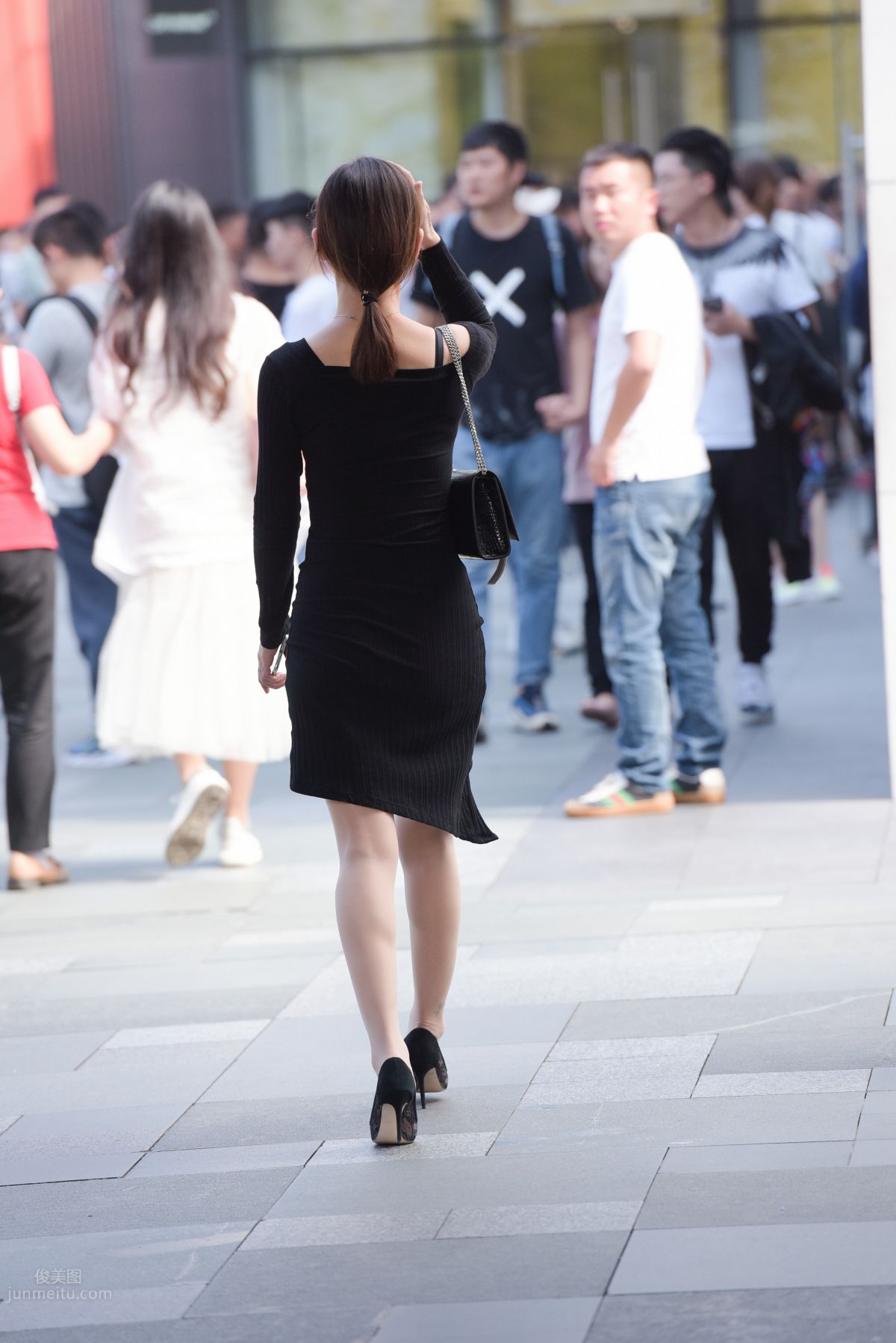Mojing Street NO.163 Street Snap Black Dress Girl photo 110