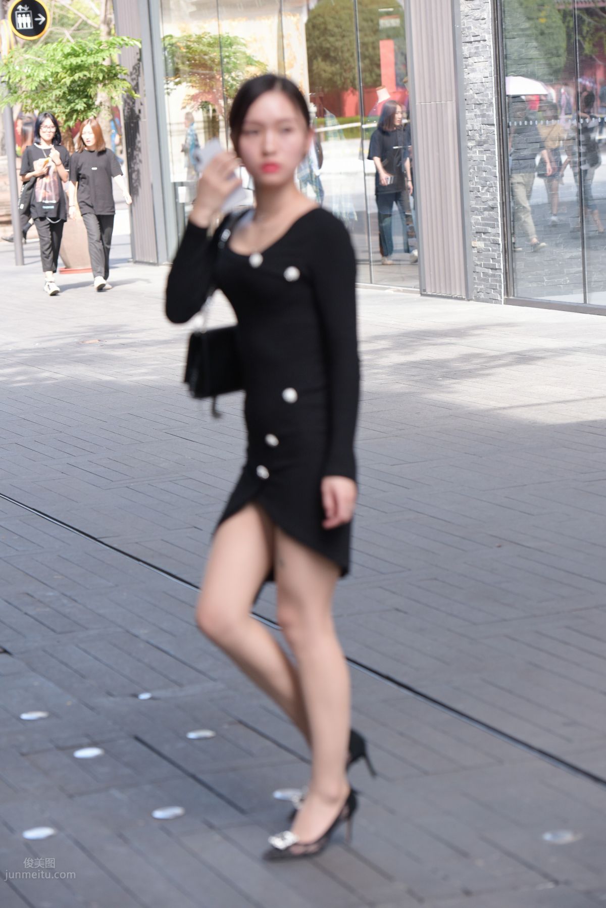 Mojing Street NO.163 Street Snap Black Dress Girl photo 113