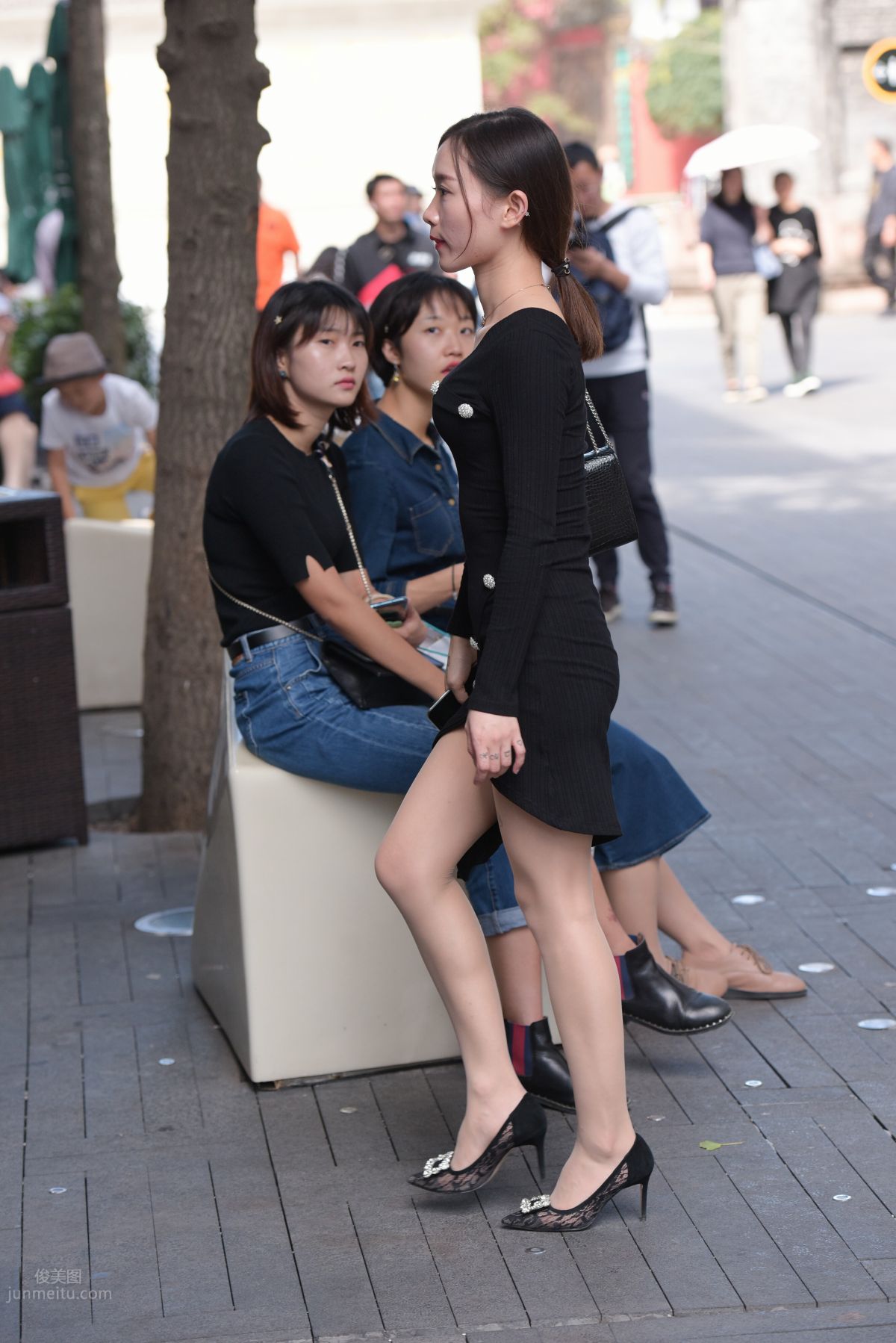 Mojing Street NO.163 Street Snap Black Dress Girl photo 117