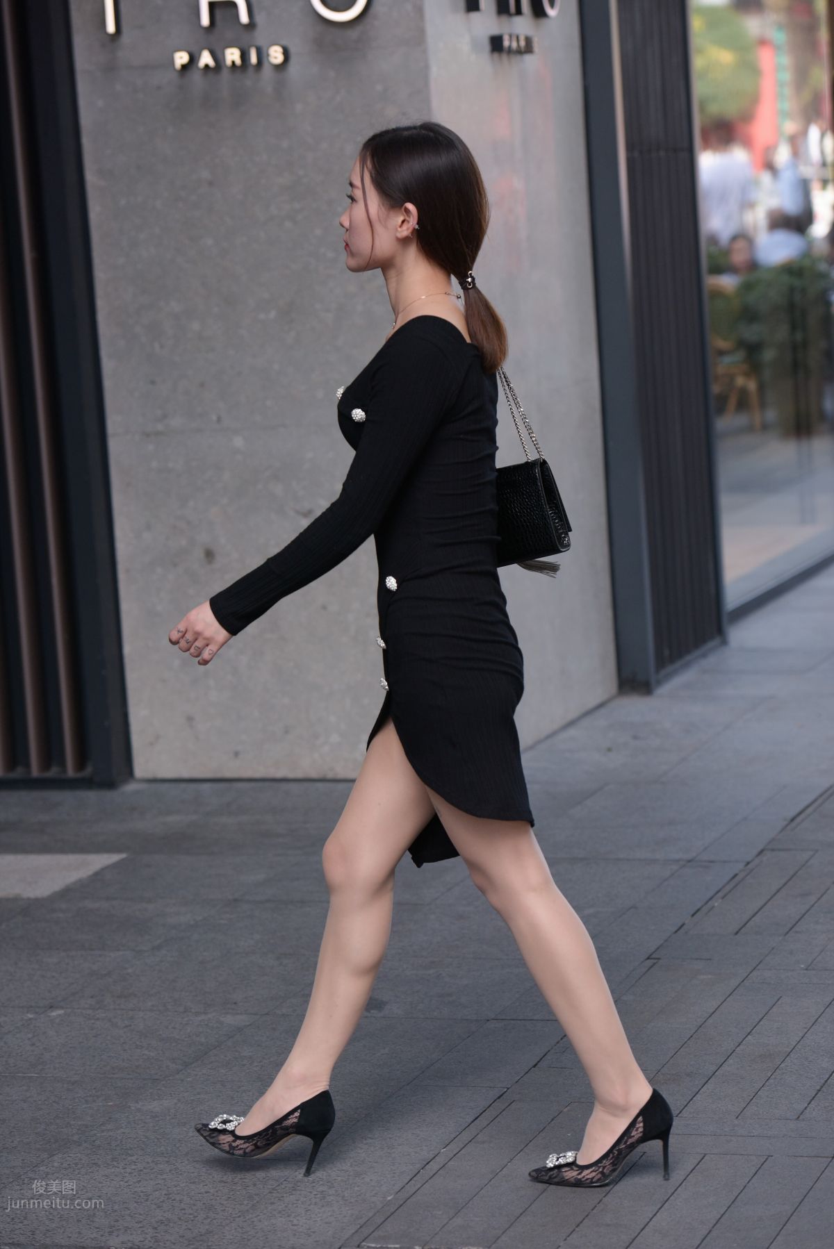 Mojing Street NO.163 Street Snap Black Dress Girl photo 125