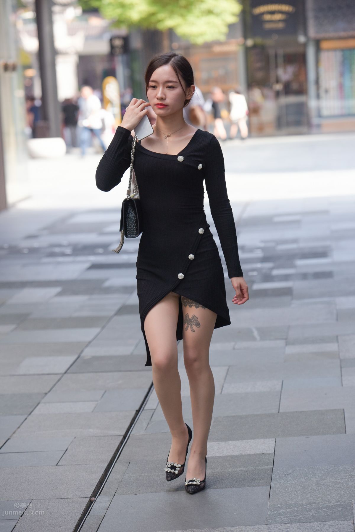 Mojing Street NO.163 Street Snap Black Dress Girl photo 147
