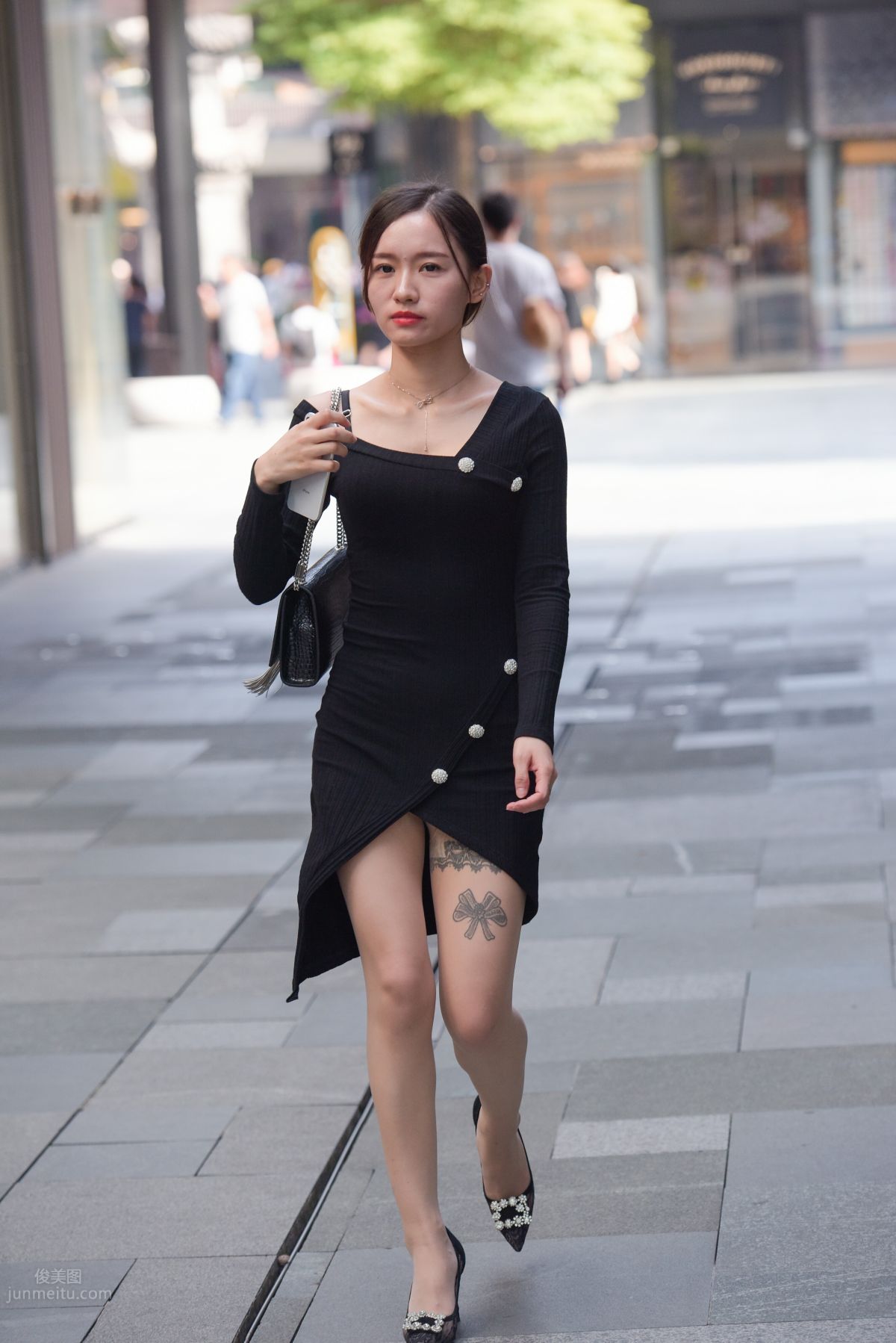 Mojing Street NO.163 Street Snap Black Dress Girl photo 149