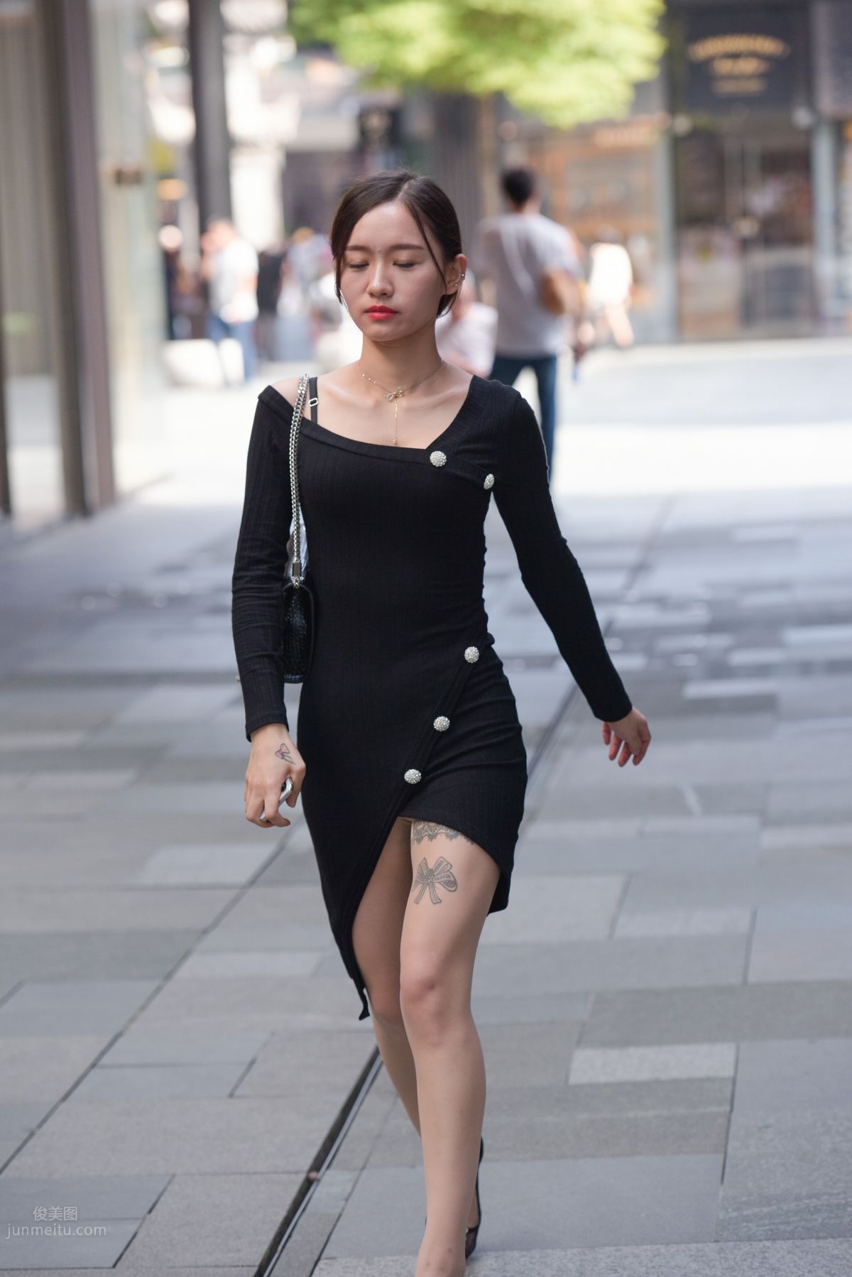 Mojing Street NO.163 Street Snap Black Dress Girl photo 151