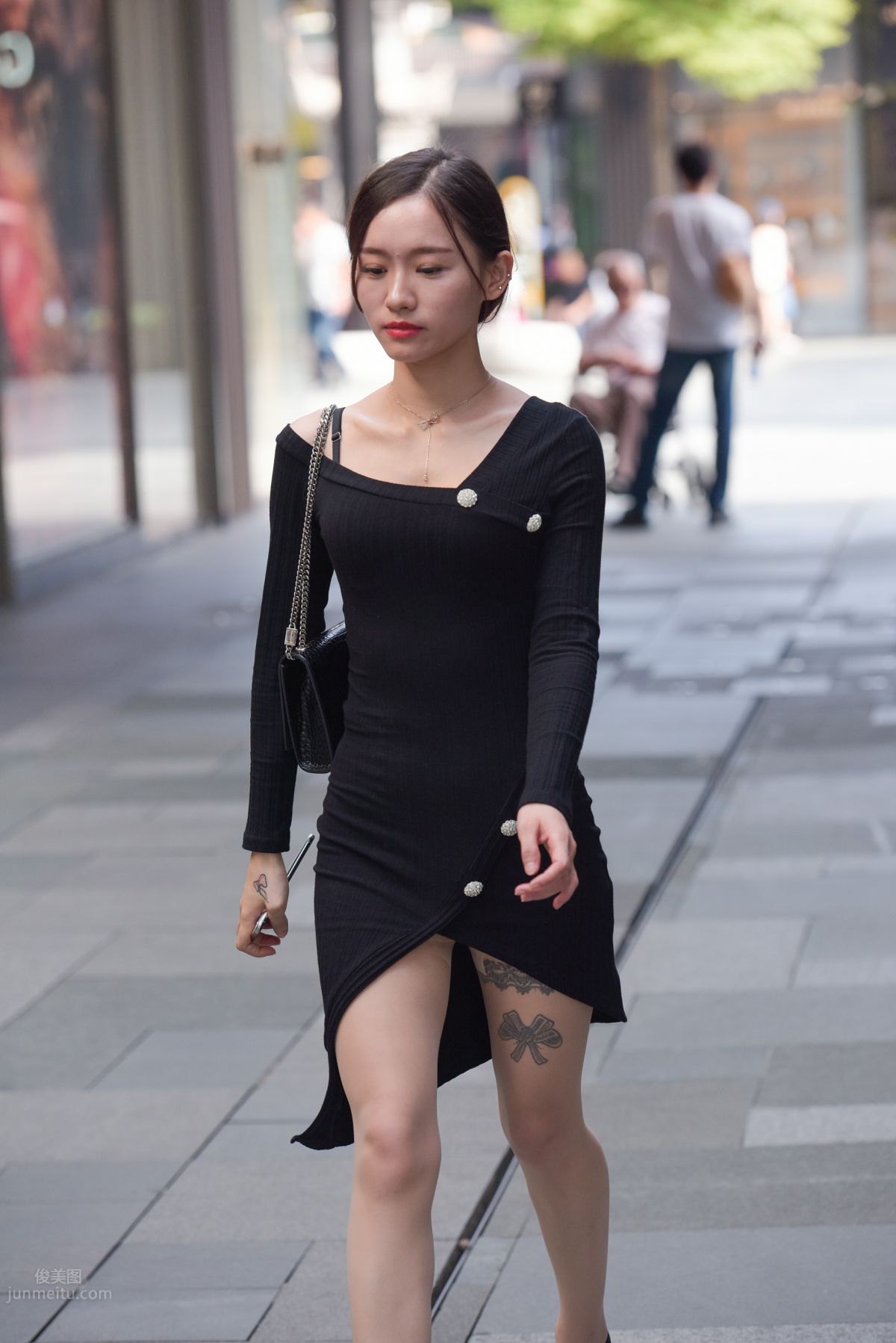 Mojing Street NO.163 Street Snap Black Dress Girl photo 152