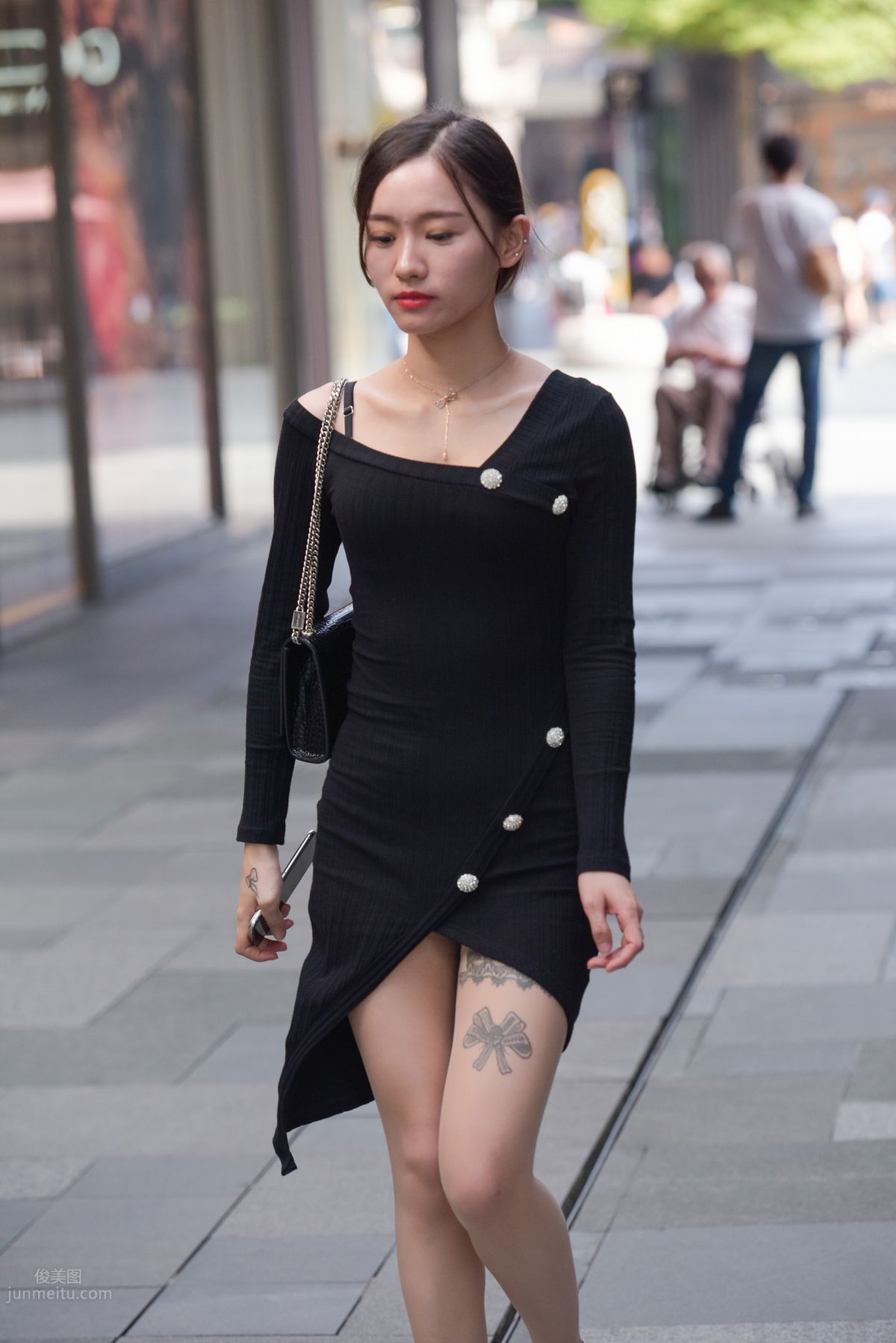 Mojing Street NO.163 Street Snap Black Dress Girl photo 153