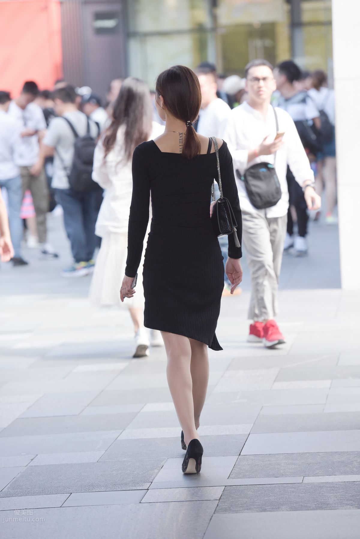 Mojing Street NO.163 Street Snap Black Dress Girl photo 156