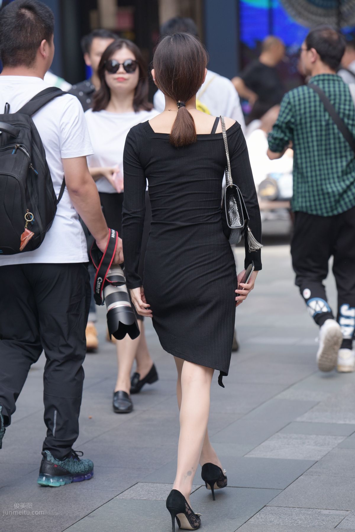 Mojing Street NO.163 Street Snap Black Dress Girl photo 162
