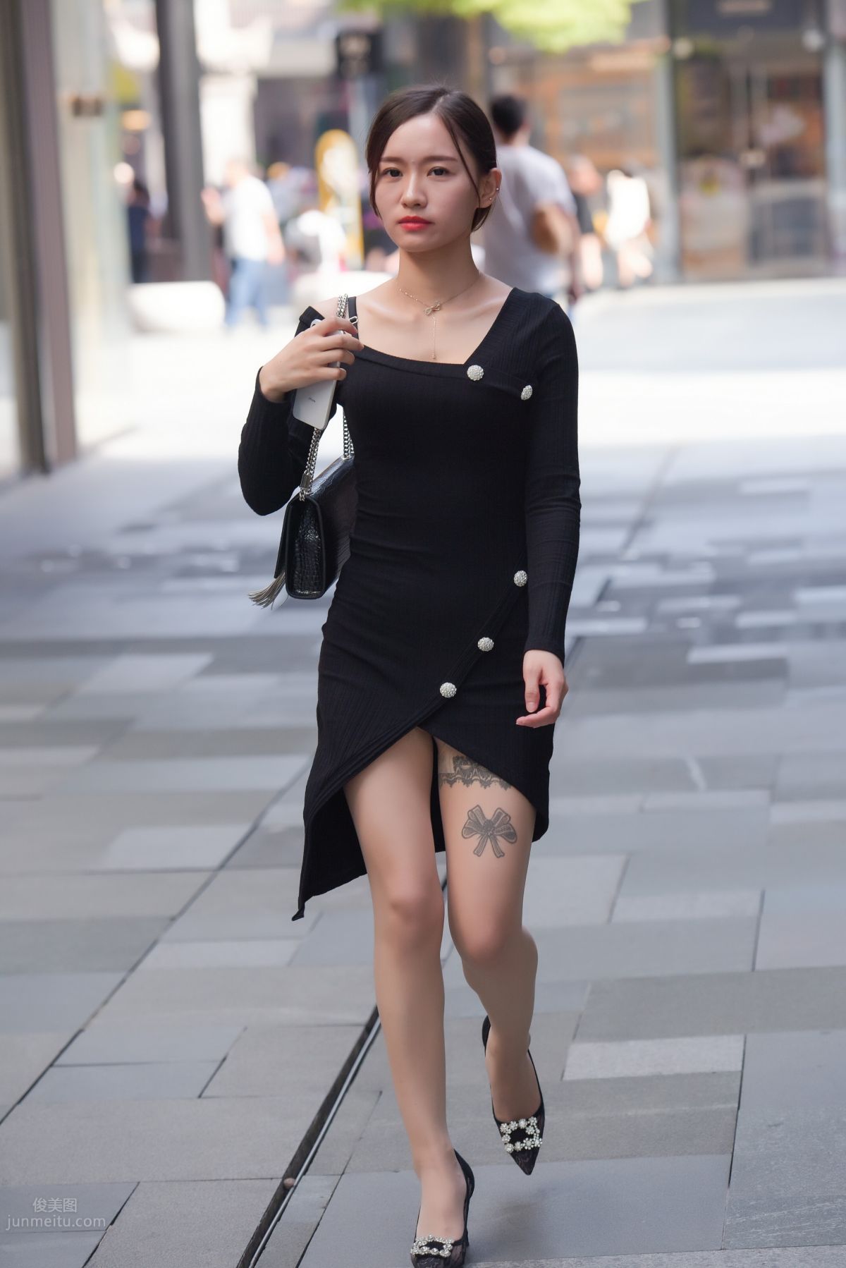 Mojing Street NO.163 Street Snap Black Dress Girl photo 168
