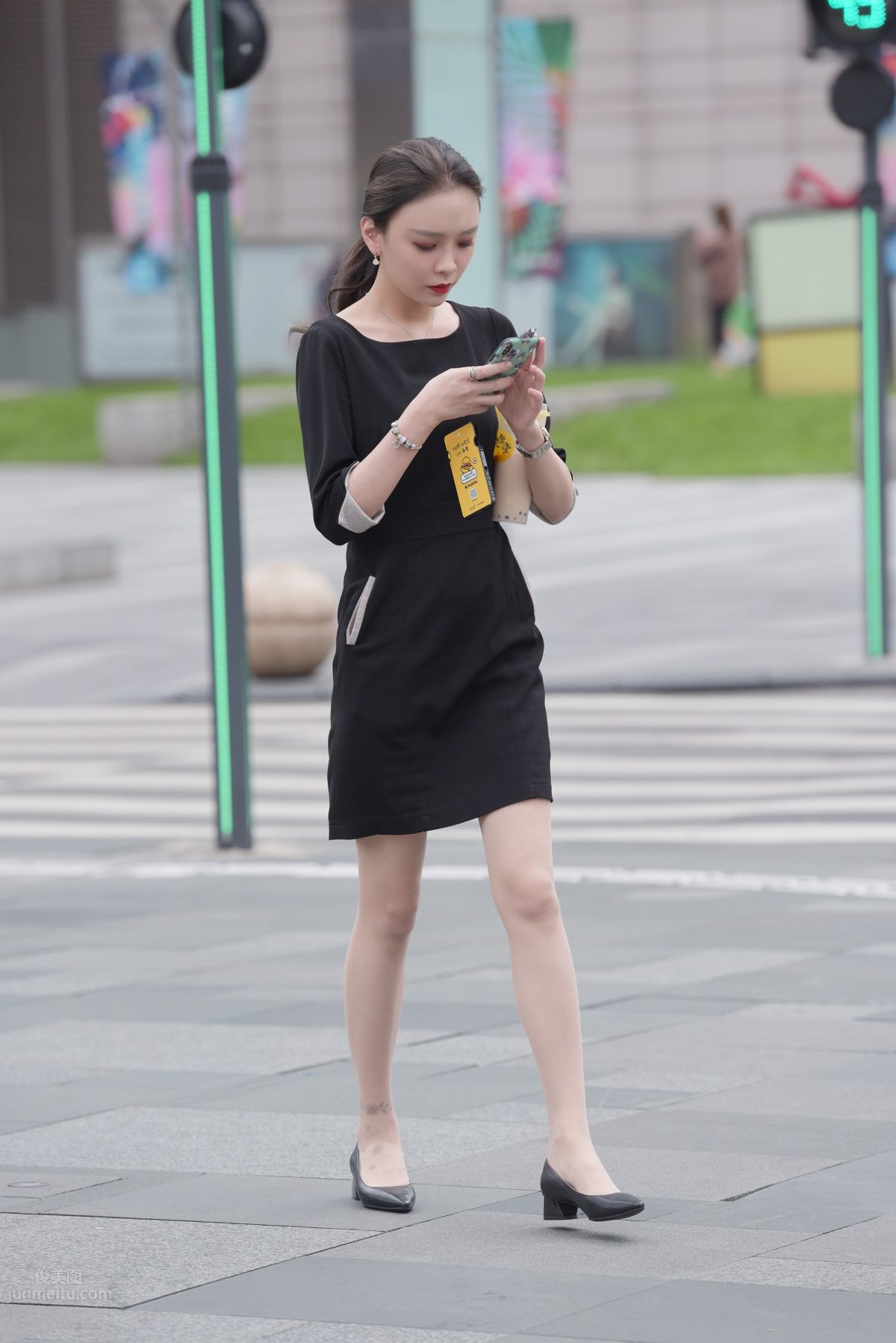 Mojing Street NO.163 Street Snap Black Dress Girl photo 174