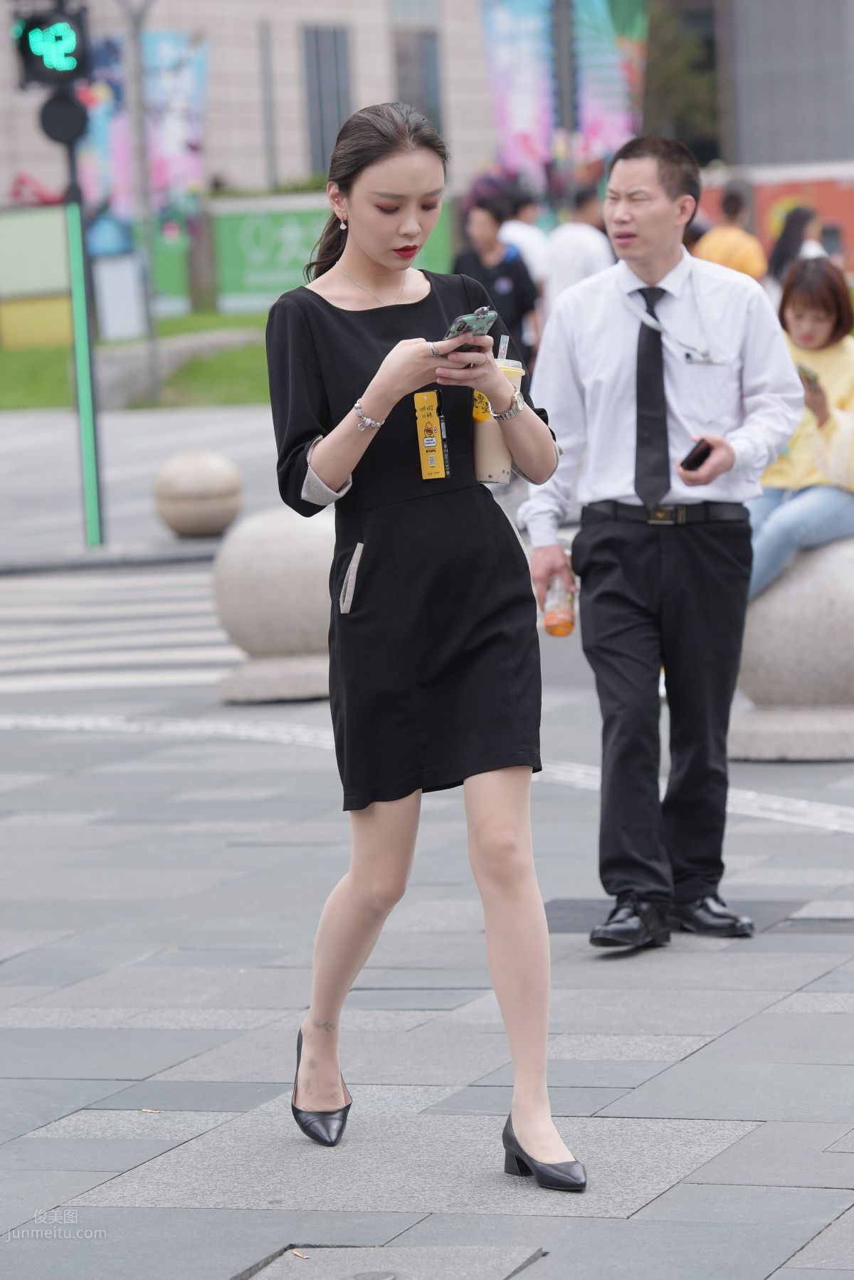 Mojing Street NO.163 Street Snap Black Dress Girl photo 175