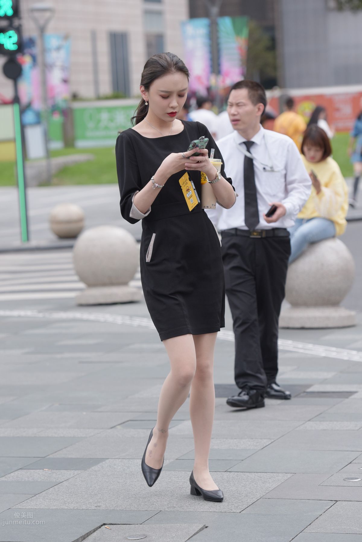 Mojing Street NO.163 Street Snap Black Dress Girl photo 176